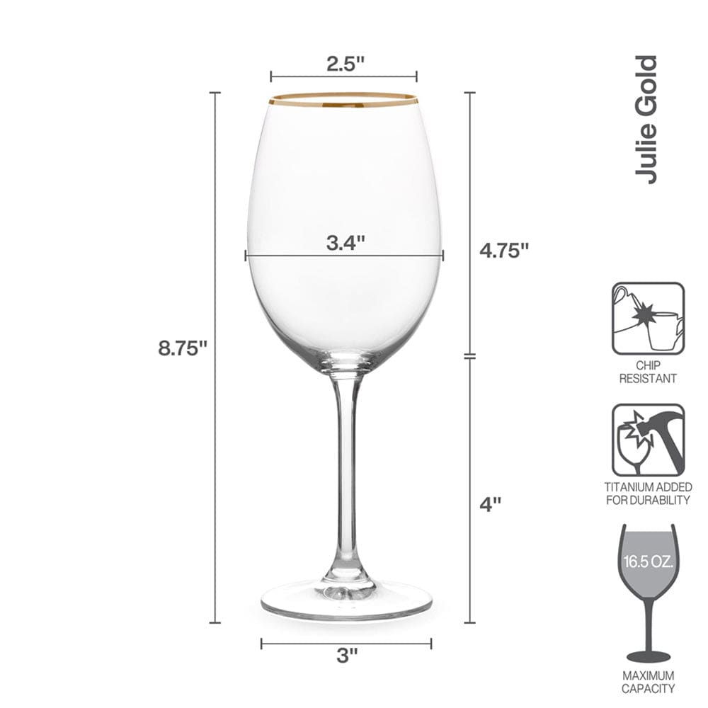 Grace Set of 4 Elegant White Wine Glasses - Premium Crystal Clear Glassware for Chardonnay, Sauvignon Blanc & Riesling - Perfect for Dinner Parties, Weddings & Romantic Date Nights