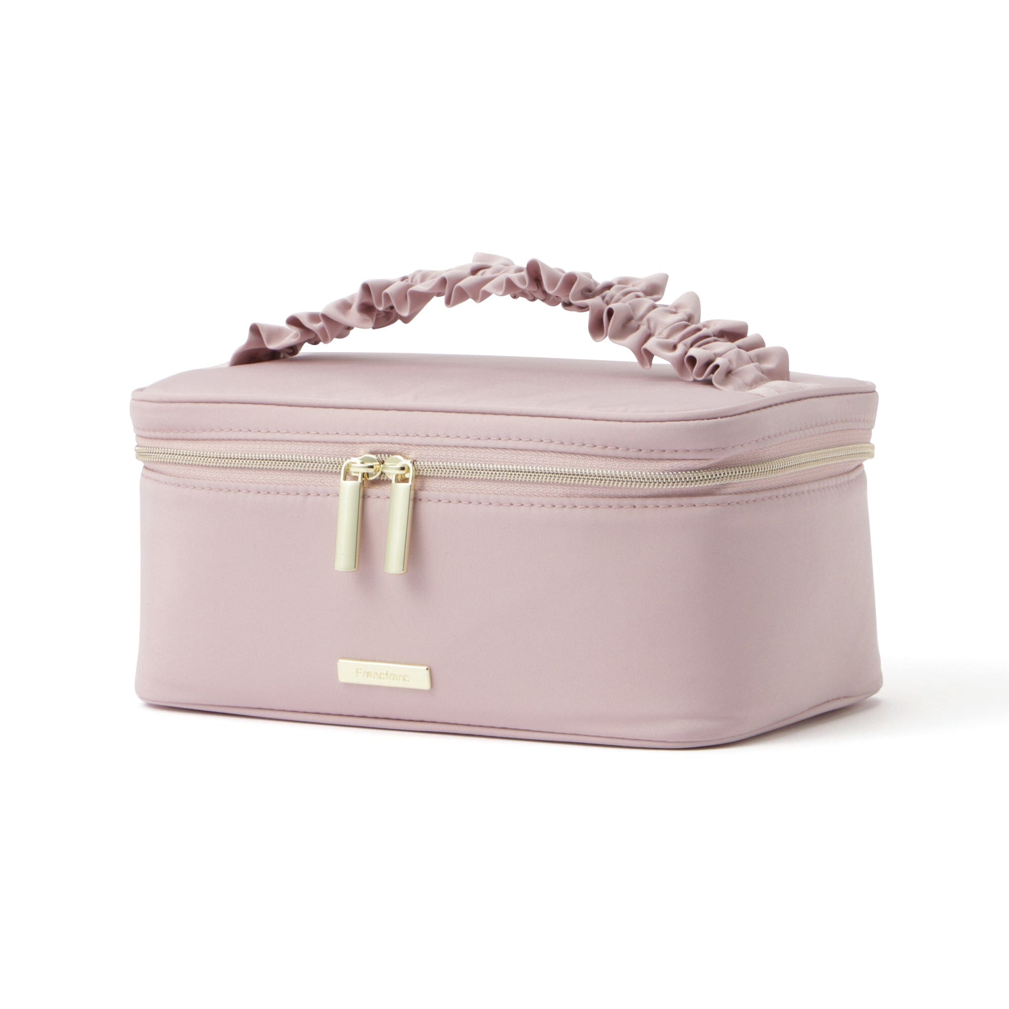 Frilly Vanity Pouch for Women - Small Pink Cosmetic Bag | Perfect for Makeup, Travel & Bridal Essentials Storage