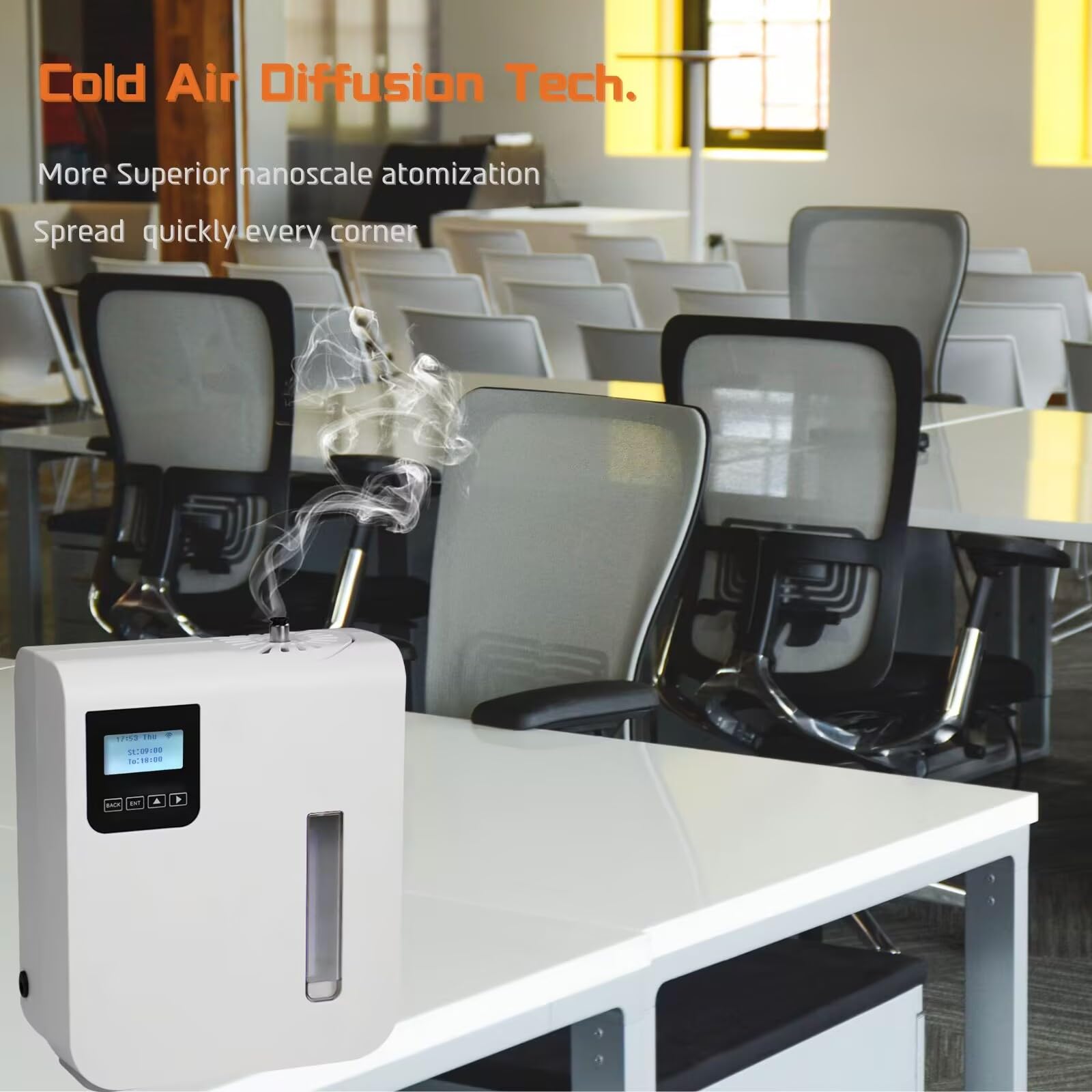 Smart Scent Air Machine for Home - 300ml Waterless Essential Oil Diffuser with Cold Air Diffusion Technology, HVAC Scent Diffuser for Large Rooms up to 1500 Sq.Ft | Aromatherapy, Office, Bedroom & Living Room Freshener