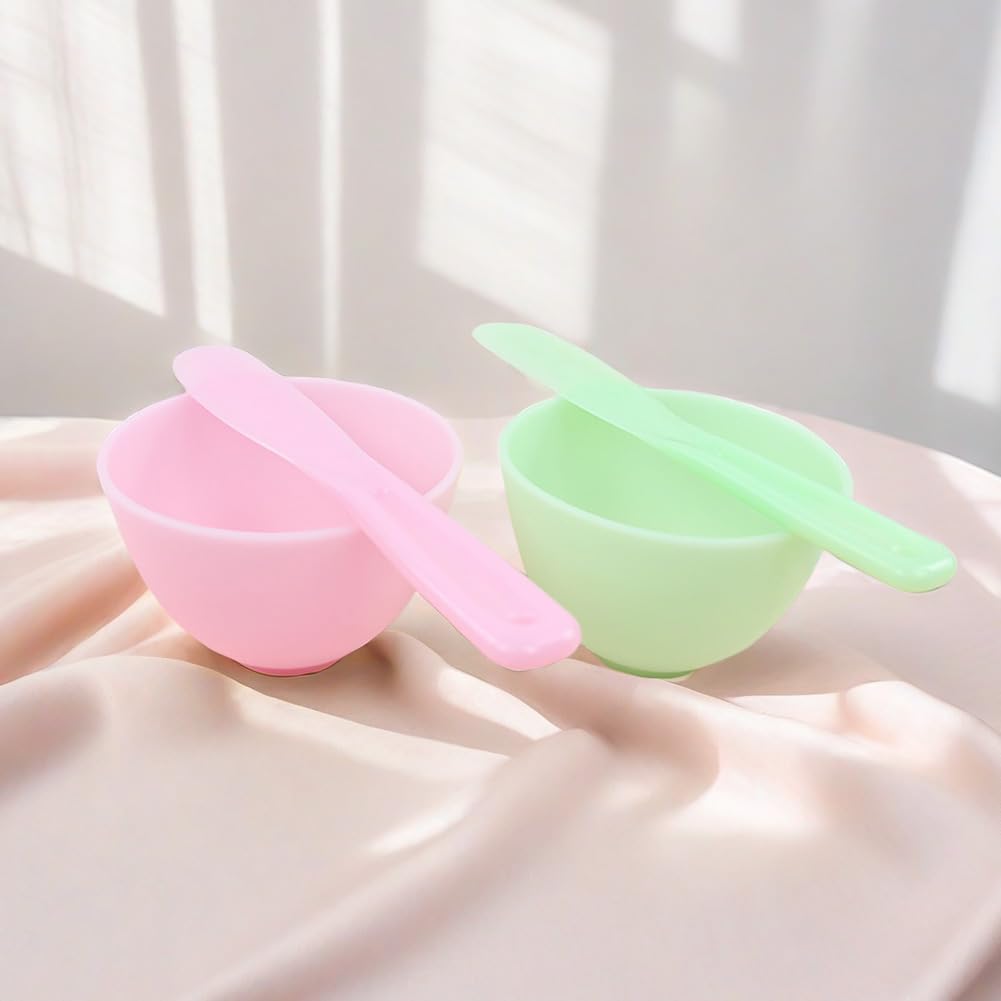 2-Piece Face Mask Mixing Bowl and Spatula Set - Professional Skin Care Mixing Tools for Spa & Facial Treatments - Esthetician Kit for DIY Masks, Creams, and Serums - Perfect for Home Spa, Salon, and Beauty Treatments