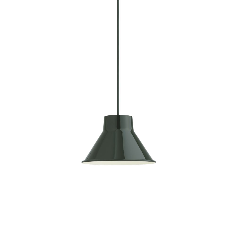 MUUTO Top Pendant Lamp - Dark Green Modern Lighting Fixture with 4 Size Options | Perfect for Dining Room, Kitchen Island & Living Room Ceiling Decor