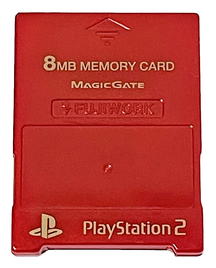 Original Fujiwork Magic Gate PS2 8MB Memory Card for PlayStation 2 - Preowned - Perfect for Saving Game Progress & Enhancing PS2 Gaming Experience