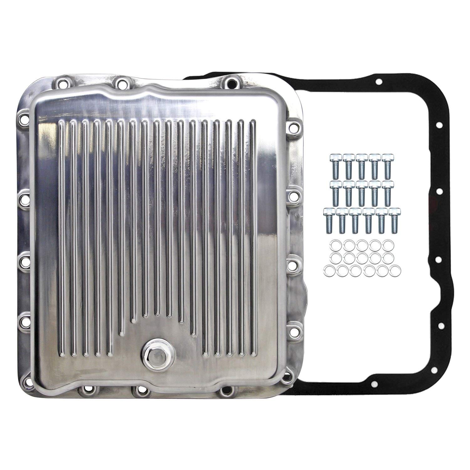 HZ-8493-KIT-POL Automatic Transmission Pan Kit - Replacement Oil Pan with Gasket & Filter for Smooth Gear Shifting - Perfect for Ford, Chevy, Dodge Transmission Repair & Maintenance