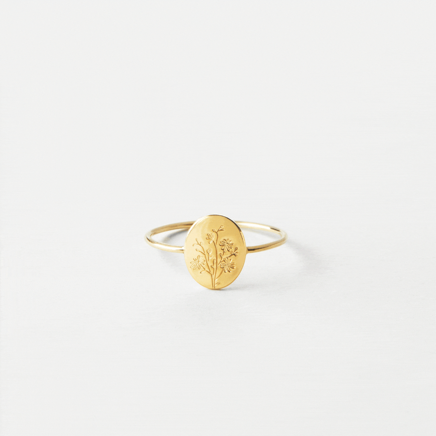 Elegant Flower Oval Ring for Women - Sterling Silver Floral Jewelry Gift for Her - Perfect for Weddings, Anniversaries & Special Occasions