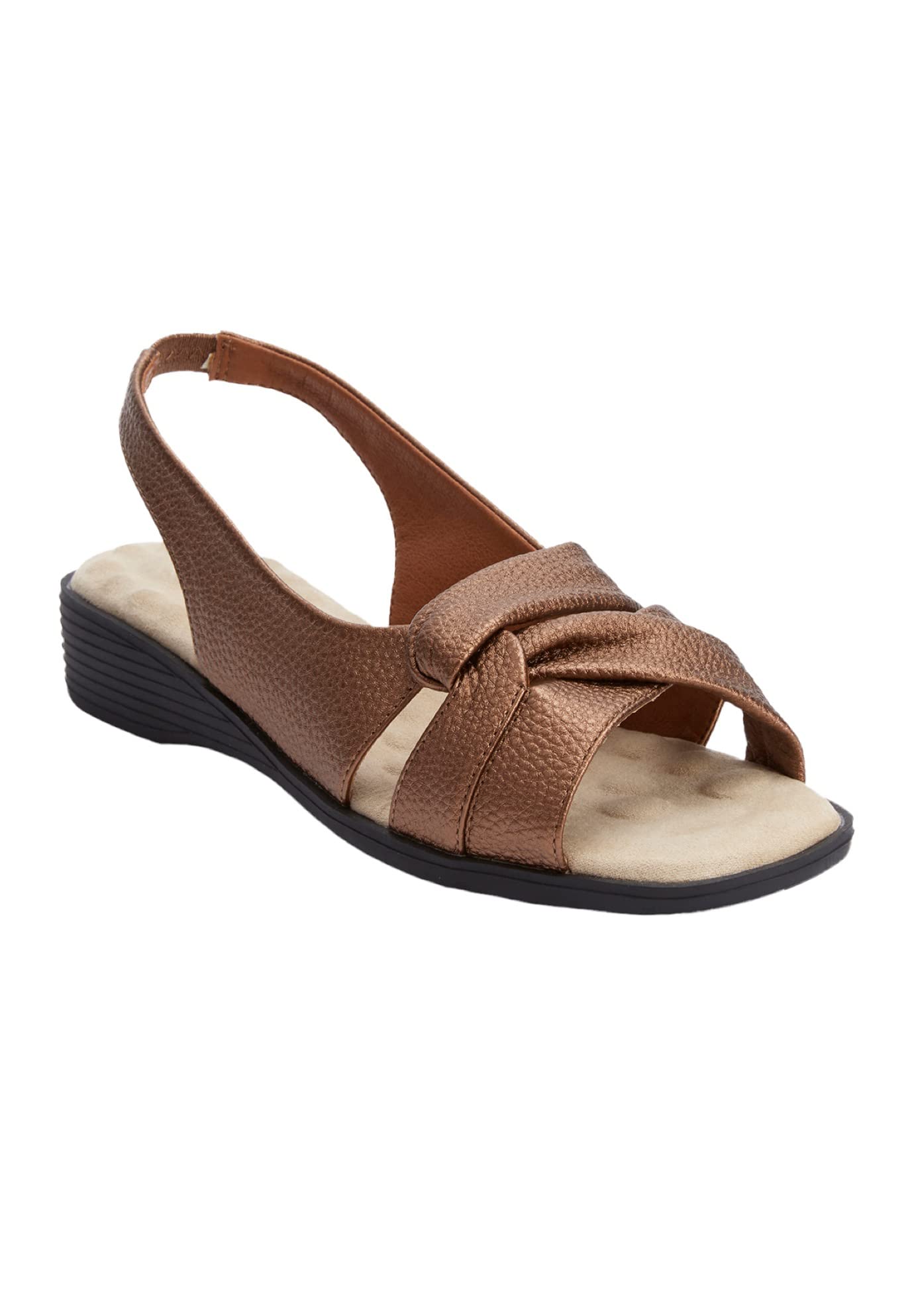 Comfortview Women's Wide Width Pearl Sandals - Comfortable & Stylish for Summer, Beach, and Casual Wear