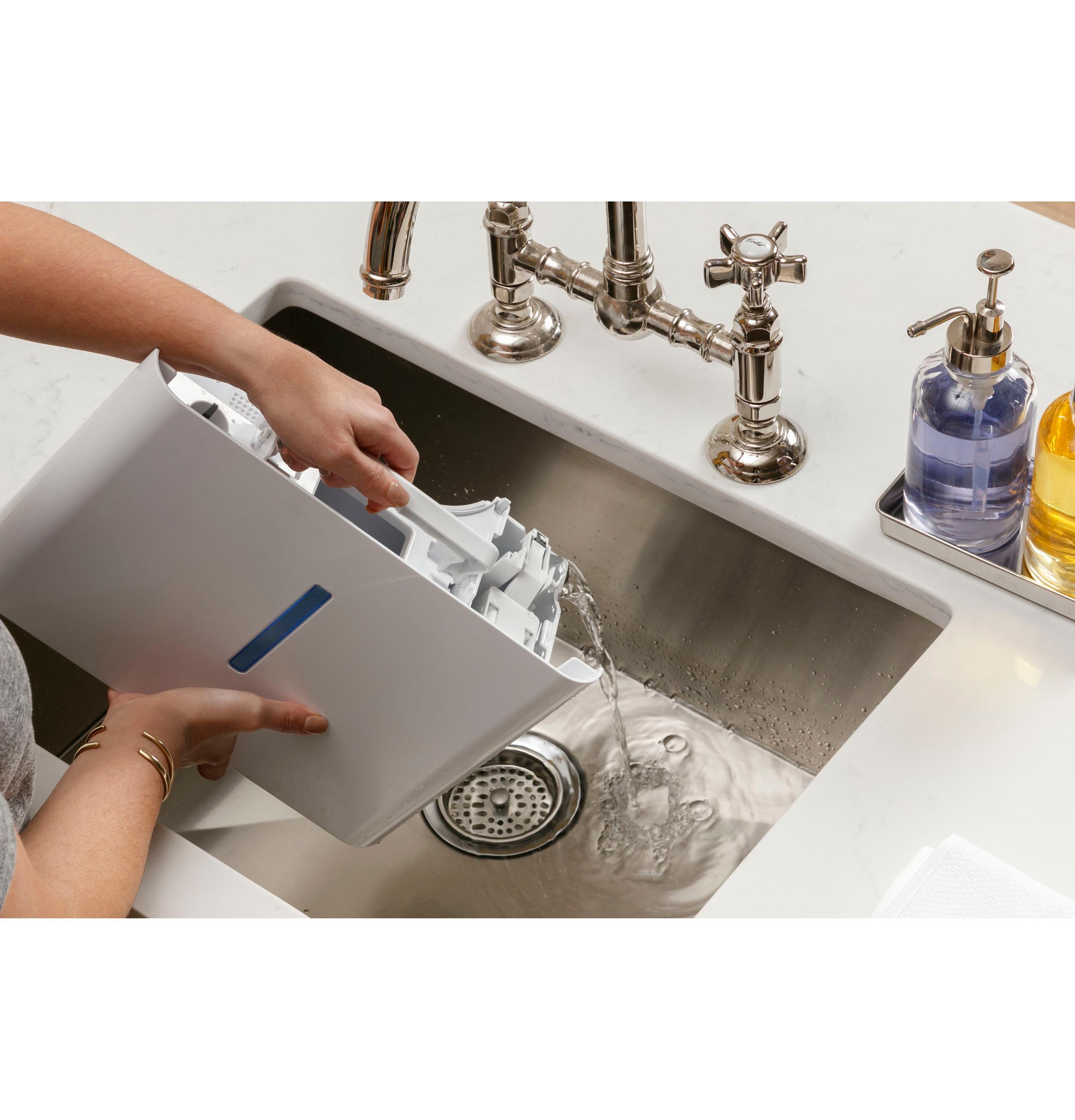 GE Appliances ADHR22LB 22-Pint Energy Star Certified Portable Dehumidifier with Smart Dry Technology - Ideal for Basements, Bedrooms & Damp Spaces