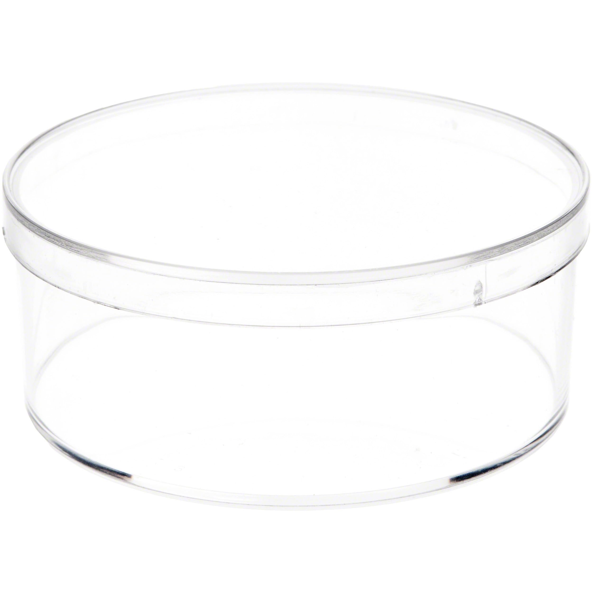 Pioneer Plastics 015C Clear Small Round Plastic Containers - 3.3125