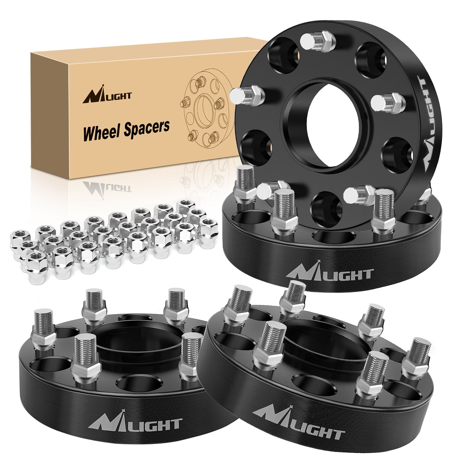 1.5 Inch (38mm) Wheel Spacers 4Pcs for 2019-2024 Dodge Ram 1500 2500 3500 | 6x139.7 Bolt Pattern | 77.8mm Hub Bore | 14x1.5 Studs | Off-Road & Truck Customization Upgrade