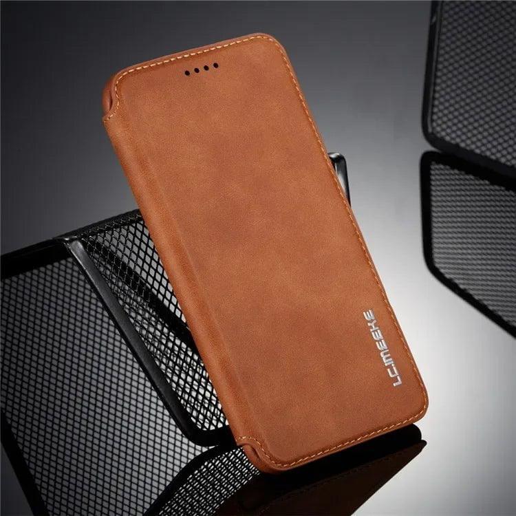 Samsung Galaxy S24 Plus Leather Stand Cover Case - Premium Protection & Kickstand for Hands-Free Viewing - Perfect for Work, Travel, and Entertainment