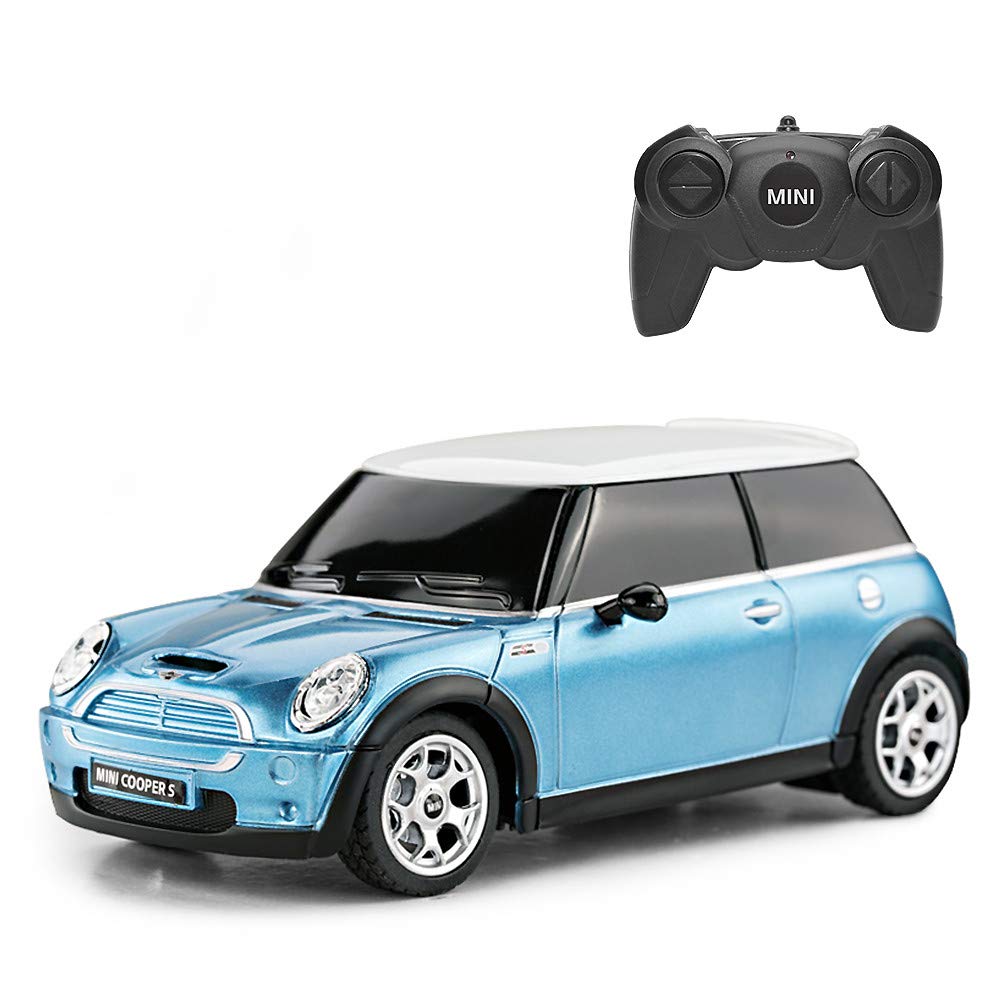 RASTAR 1:24 Scale Remote Control Toy Car - Mini Cooper S Replica RC Car for Kids & Adults, Blue - Perfect for Indoor Racing & Outdoor Play