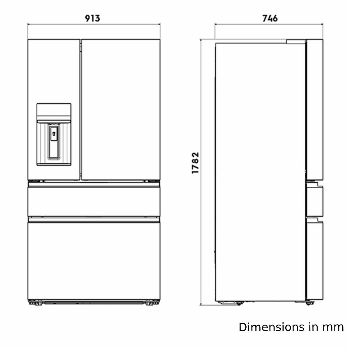 Electrolux 609L French Door Refrigerator EHE6899SA - Energy Efficient, Spacious Stainless Steel Fridge for Modern Kitchens & Large Families