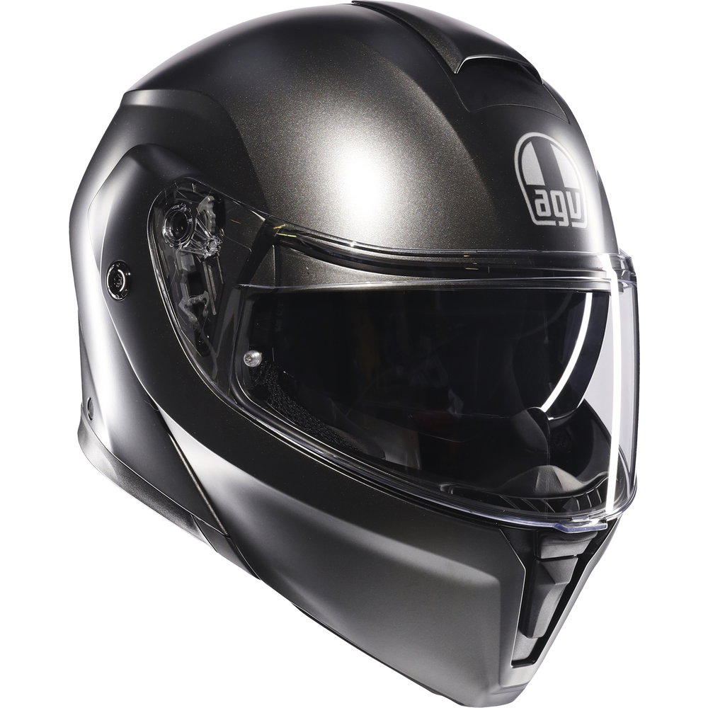 AGV Streetmodular Solid Matt Asfalto Grey Motorcycle Helmet - DOT & ECE Certified for Street Riding, Commuting & Urban Adventures