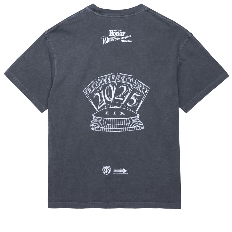 Honor The Gift x Politics Tailgate T-Shirt - Pigment Black - Stylish Graphic Tee for Casual Wear, Street Fashion & Everyday Outfits