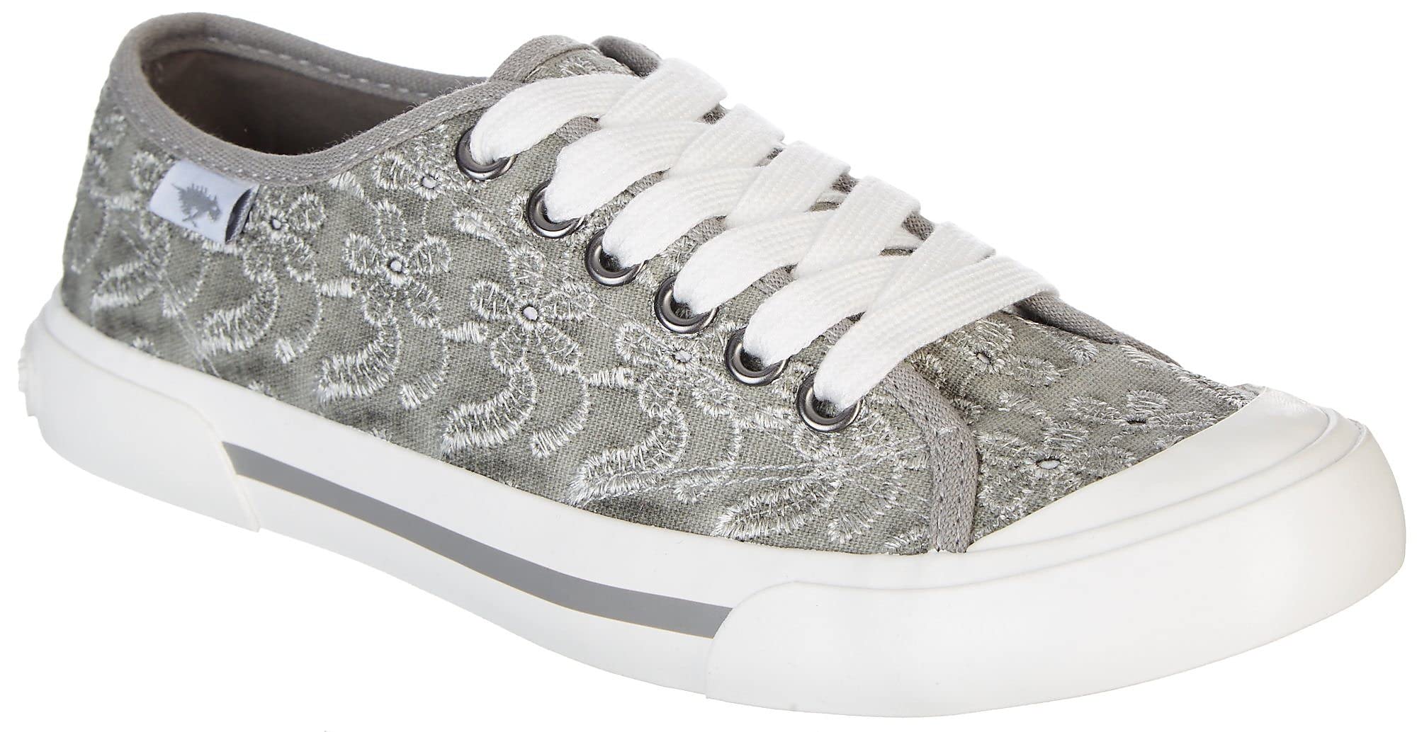Rocket Dog Women's Jumpin Sneakers - Comfortable Gray Athletic Shoes for Walking, Running & Casual Wear | Size 8 | Lightweight & Breathable Sneakers for Everyday Use