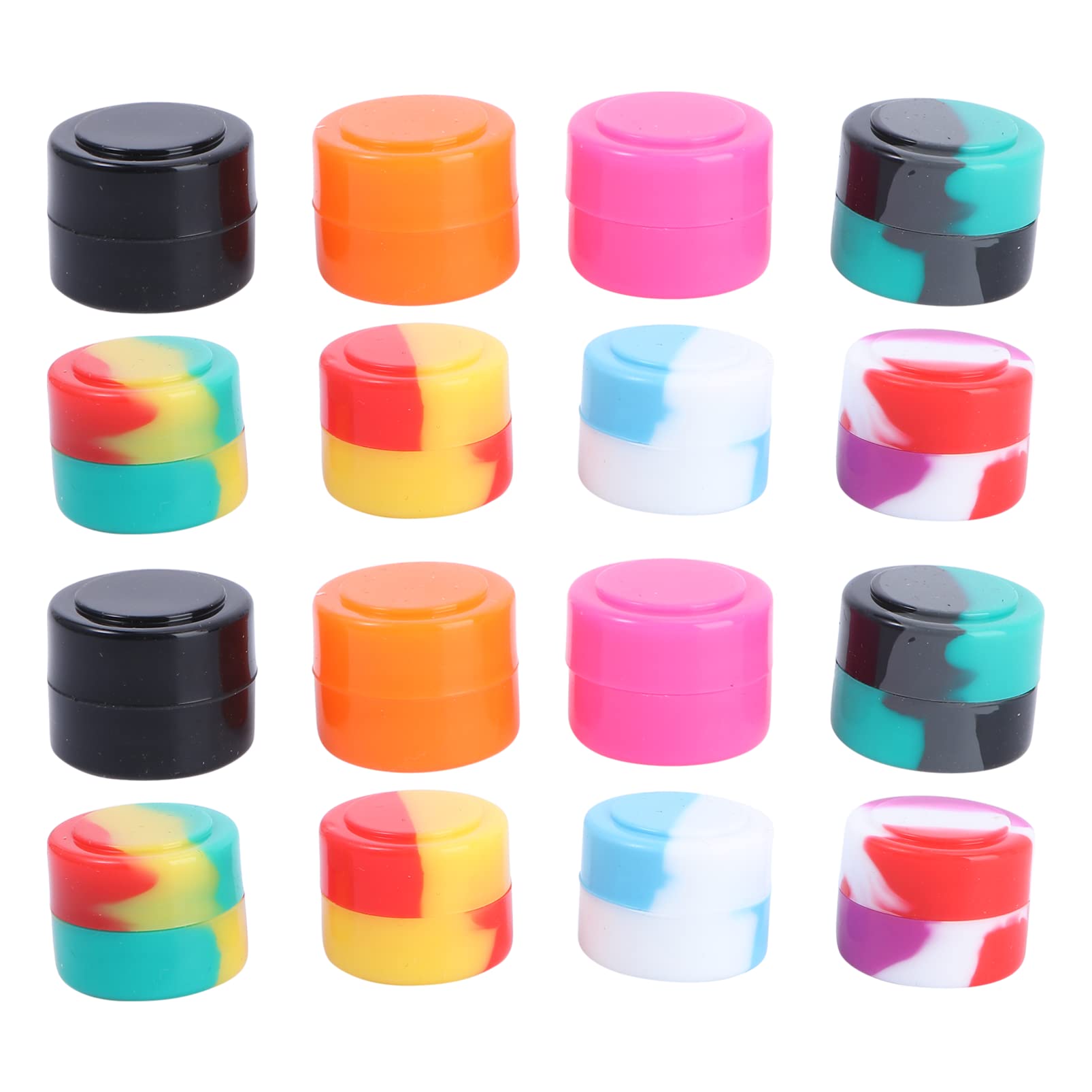 **Cabilock 30PCS Silicone Wax Containers - 2ML Non-Stick Food Grade Oil Storage Jars, Assorted Colors - Perfect for DIY Beauty, Candle Making & Essential Oil Storage**