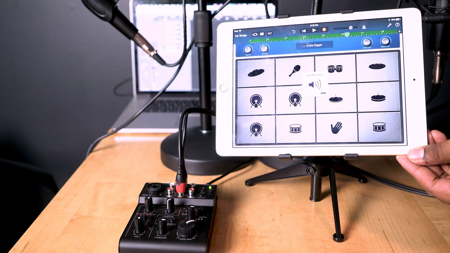 Rockville RockMix 5 Channel Professional Audio Mixer with USB Interface, Bluetooth, Echo & EQ - Perfect for Live Performances, Studio Recording & DJ Mixing