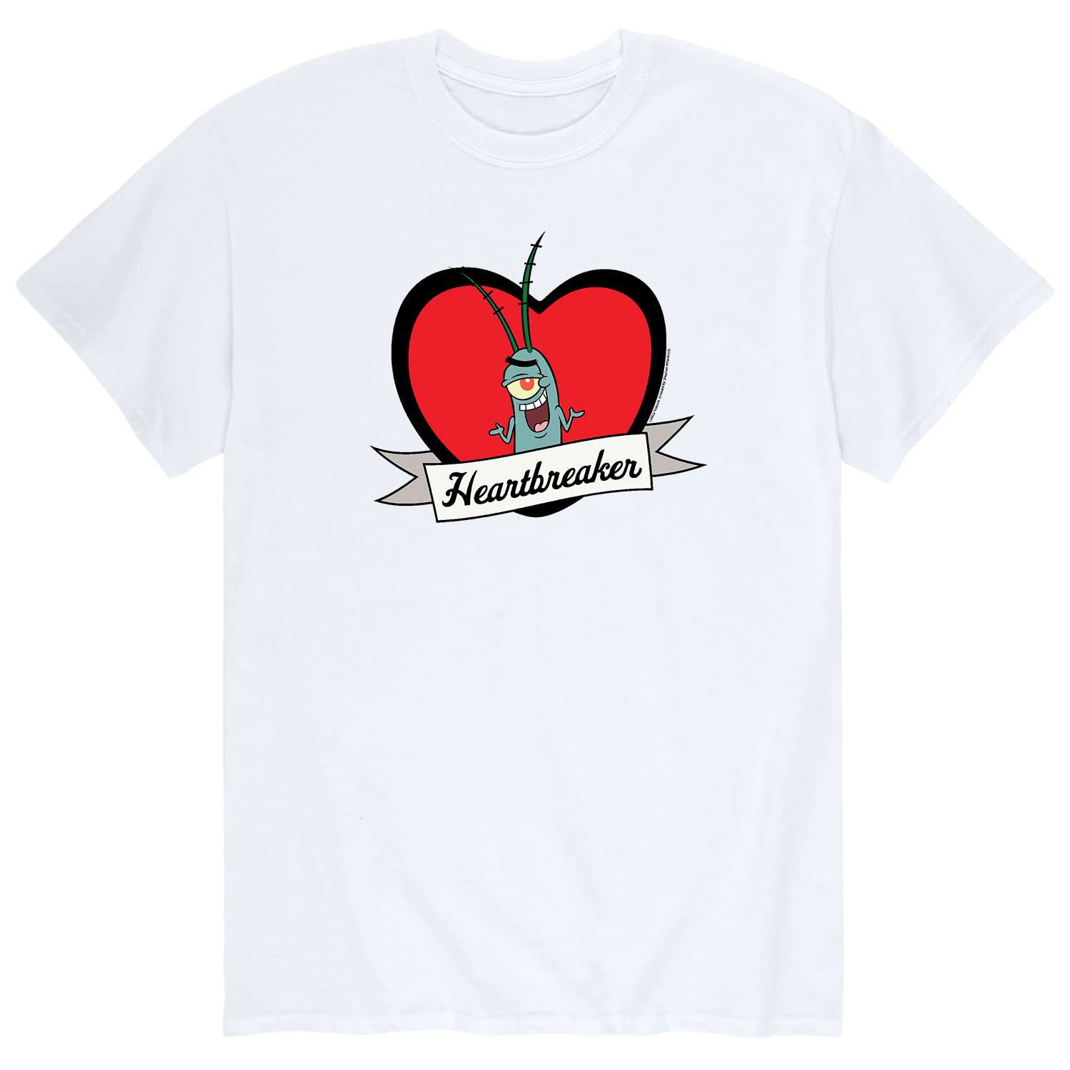 Spongebob Squarepants Heartbreaker Graphic T-Shirt for Men - Soft Cotton Short Sleeve Tee - Casual Wear, Gift for Fans, Everyday Outfit