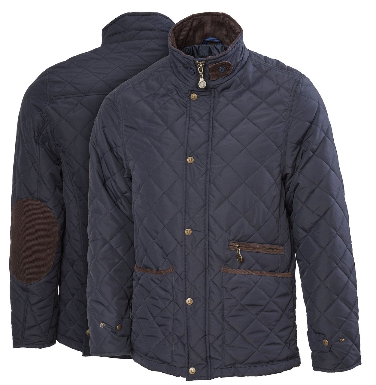 Men's Navy Blue Quilted Jacket - Lightweight Padded Winter Coat with Warm Insulation | Perfect for Outdoor Activities, Casual Wear & Cold Weather Fashion