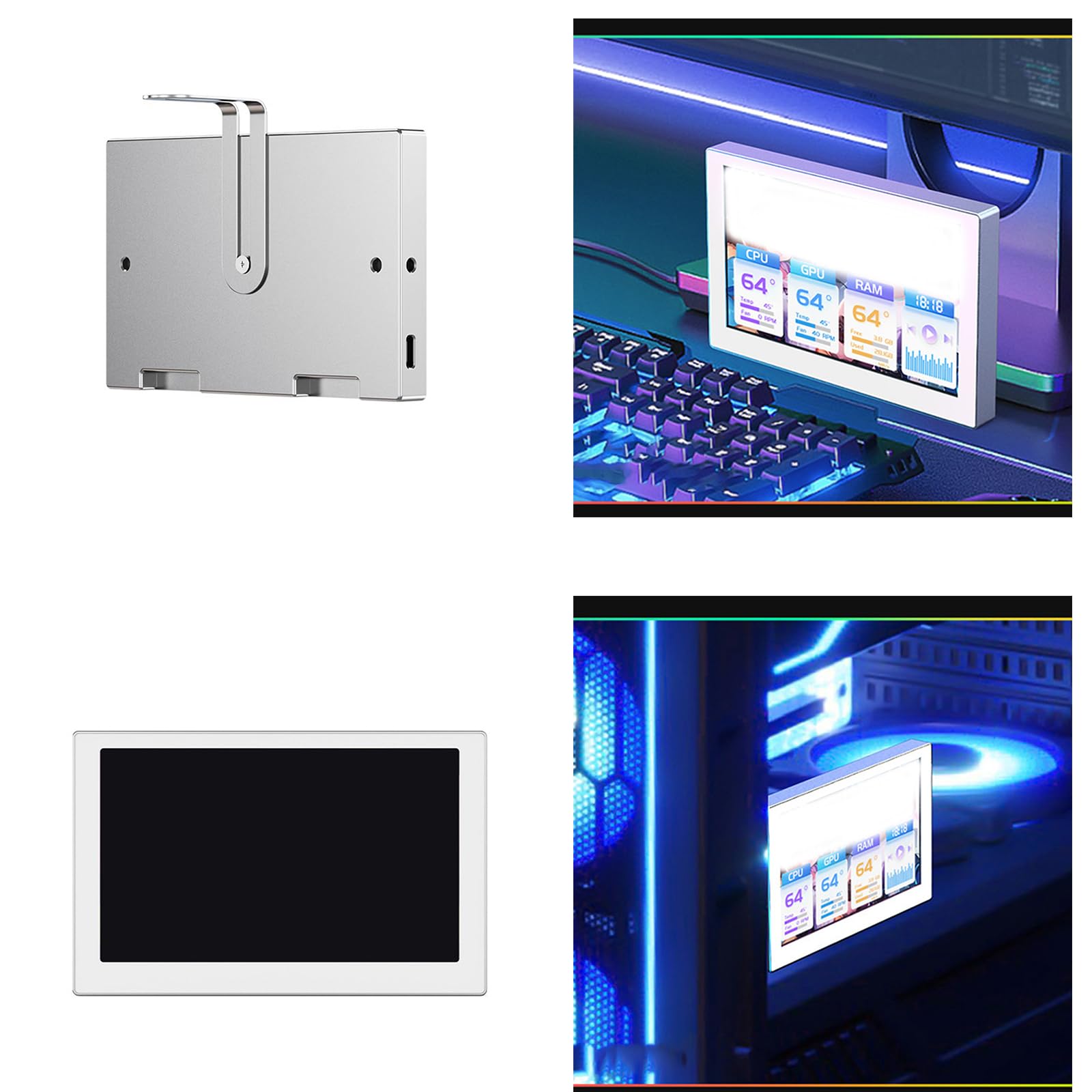 Amangul USB Secondary Screen - Multi-Themed Portable Computer Monitor for Work, Gaming & Productivity | Dual Display Setup for Laptops & Desktops