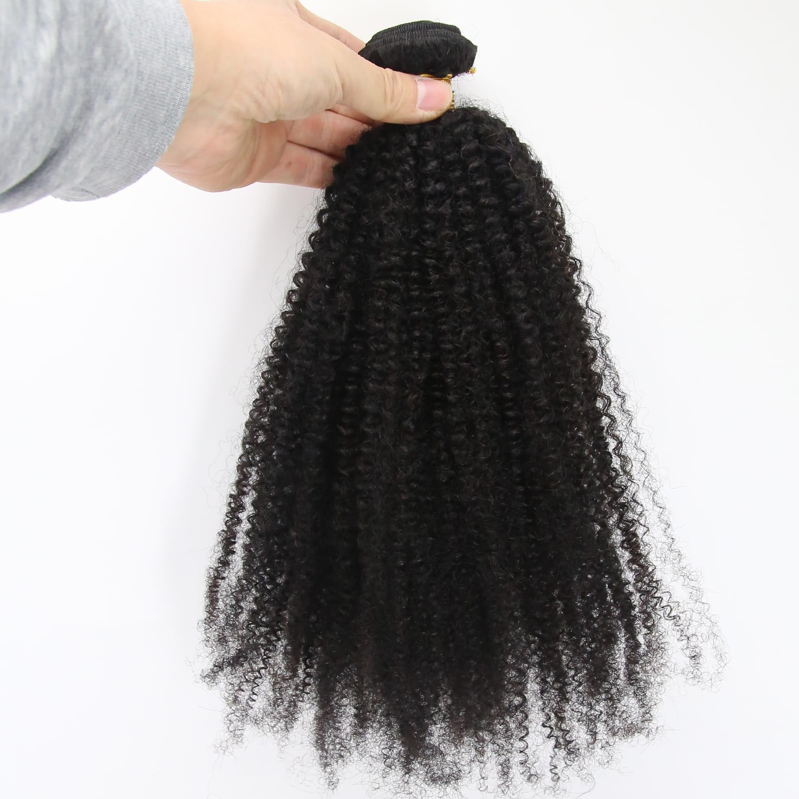 ZigZag Afro Kinky Curly 100% Brazilian Virgin Human Hair Weave Bundles 4B 4C - 28 Inch Double Weft Hair Extensions for Natural Black Hairstyles | Perfect for Braids, Twist Outs & Protective Styling