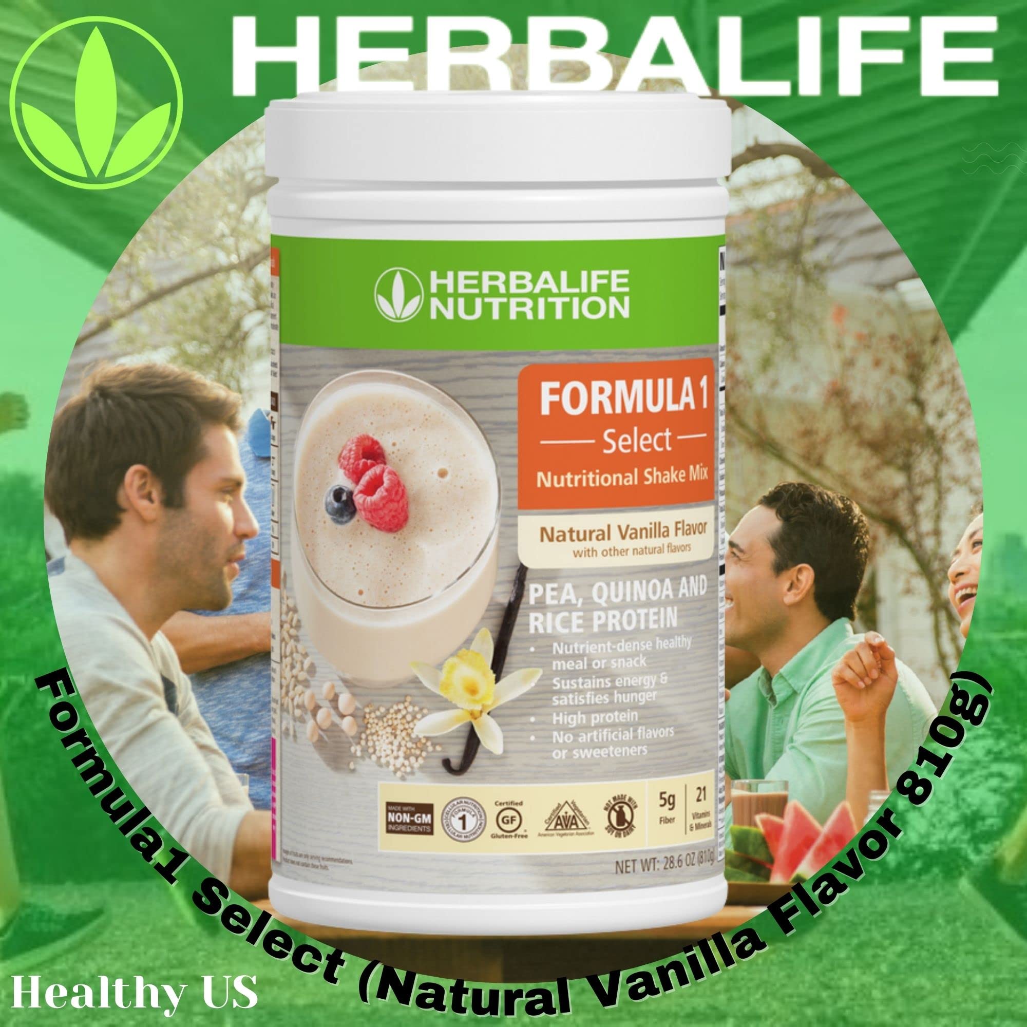 Herbalife DUO: Formula1 Select Natural Vanilla Flavor 810g & Protein Drink Mix 638g - Nutrient-Rich Meal Replacement Shake, Gluten-Free, No Artificial Sweeteners | Perfect for Weight Management, Post-Workout Recovery & Healthy On-The-Go Snacks