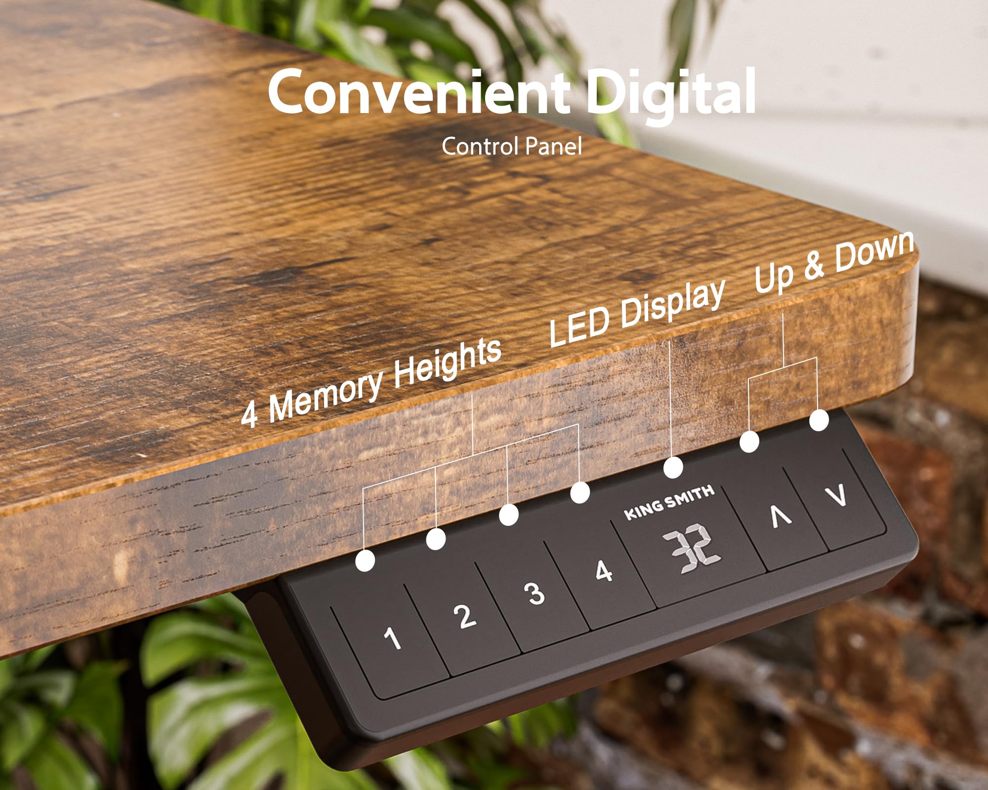 48x24 Inches Electric Standing Desk with Drawer & Monitor Stand - Height Adjustable Ergonomic Sit to Stand Desk for Home Office - Rustic Brown Workstation with Phone Holder & 3 Hooks - Perfect for Remote Work, Gaming Setup & Small Spaces