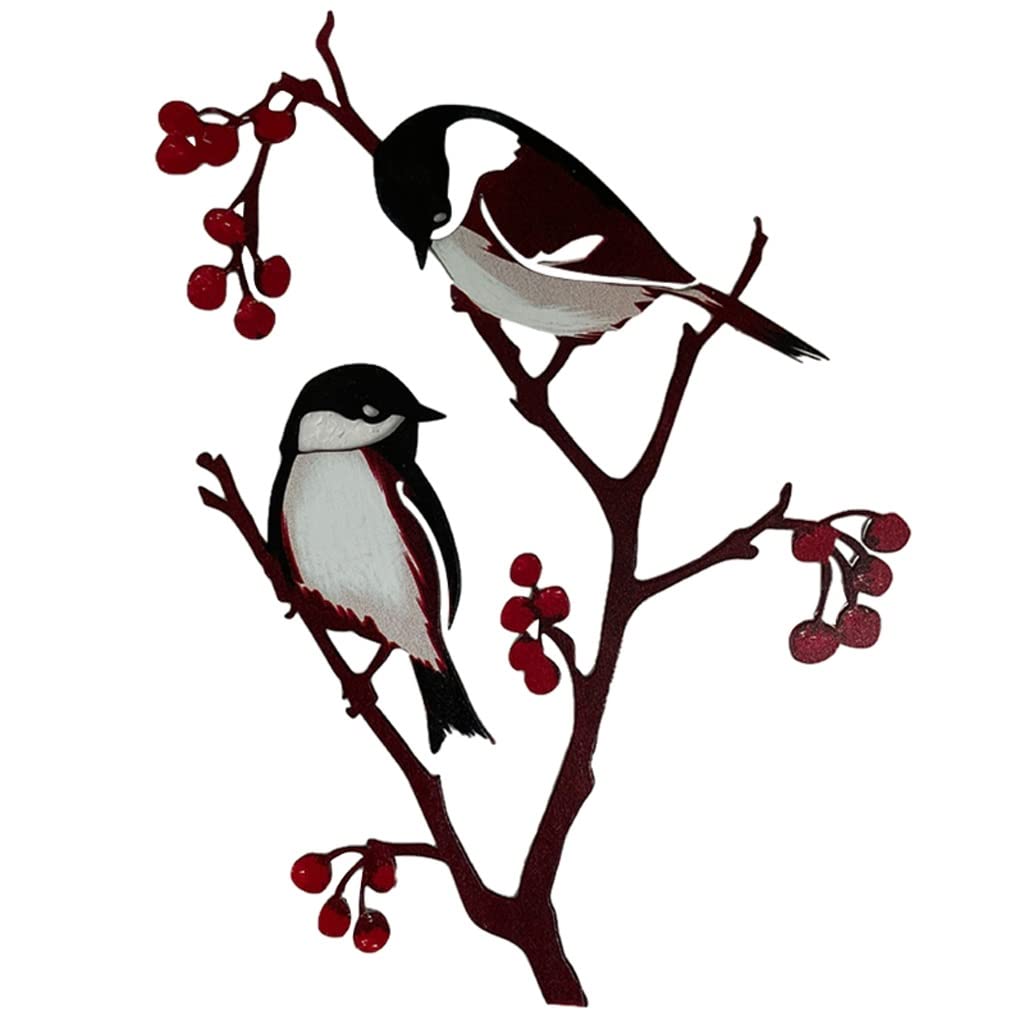 Metal Sparrow Ornament - Handcrafted Bird Statue Silhouette for Home & Garden Decor - Outdoor Wall Art, Patio & Yard Decoration - Perfect for Rustic, Farmhouse & Nature-Inspired Themes (One Size, Color A)