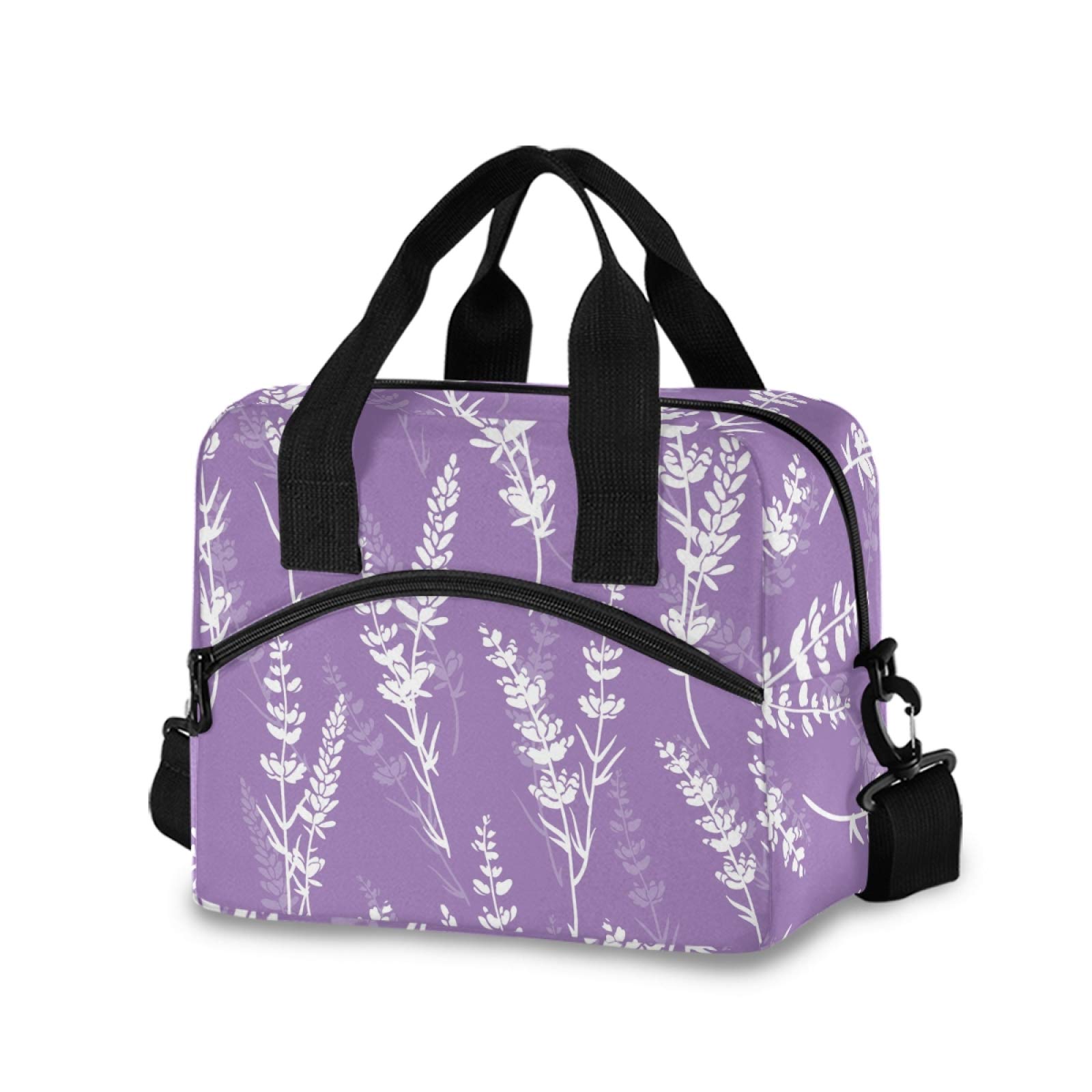 Lavender Purple Insulated Lunch Bag for Women - Crossbody Lunch Box Cooler Bag with Adjustable Strap | Perfect for Work, School, Picnics & Outdoor Activities