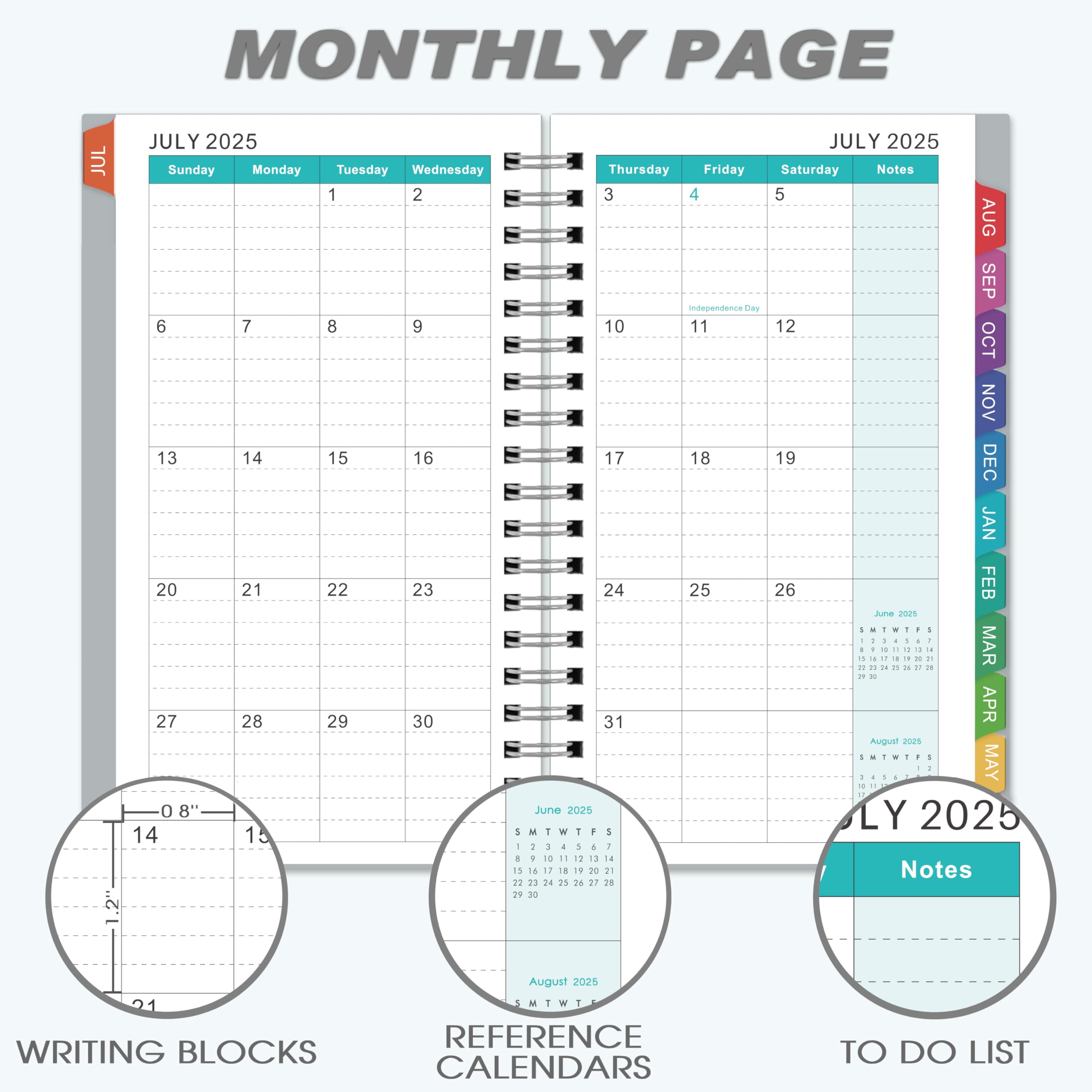 2025-2026 Pocket Calendar Planner - Weekly & Monthly Organizer for Purse, Wallet & Travel | July 2025 to June 2026 | 6.8