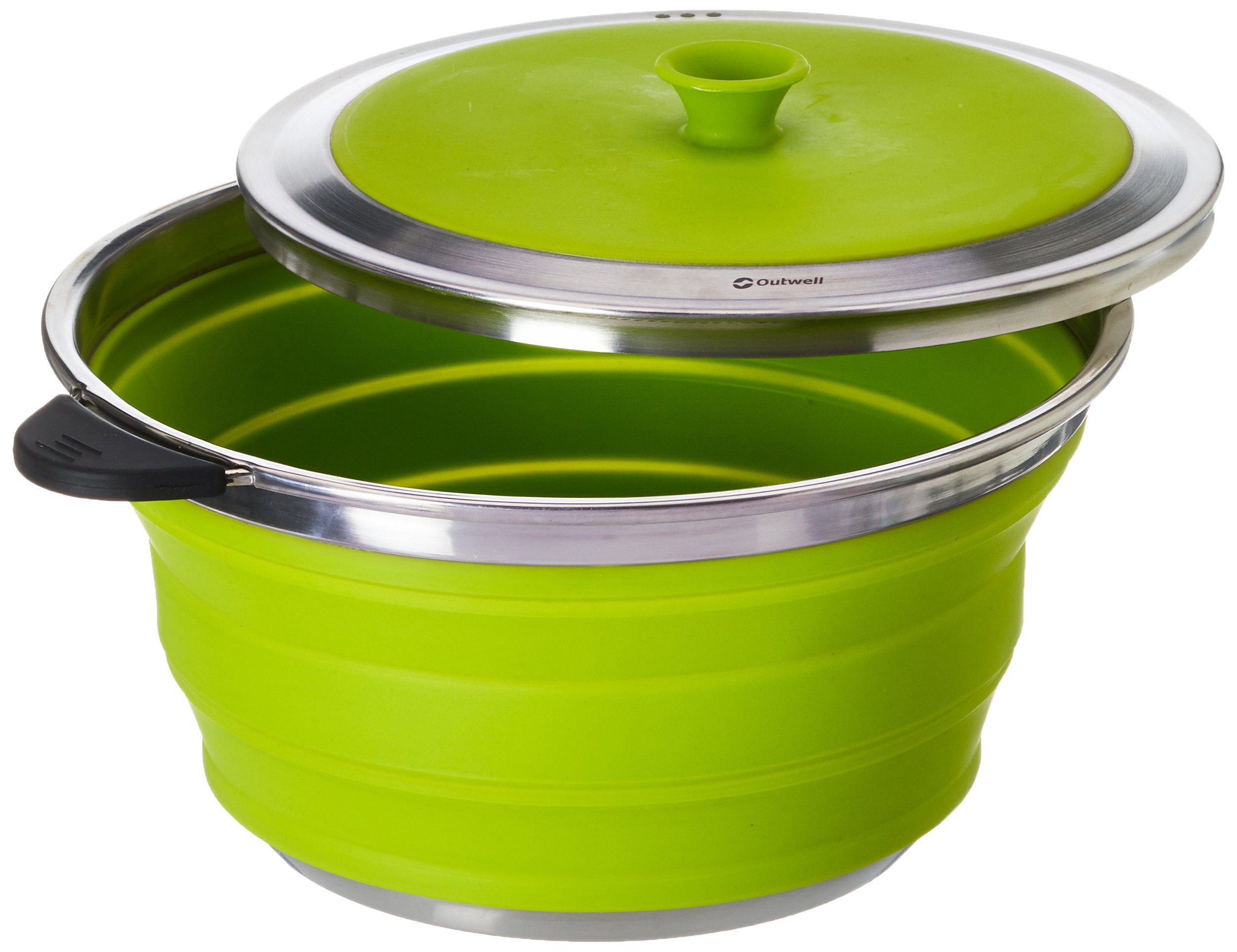 Outwell Collapsible Cooking Pot with Lid - 2.5L Camping Cookware for Backpacking, Hiking & Outdoor Adventures