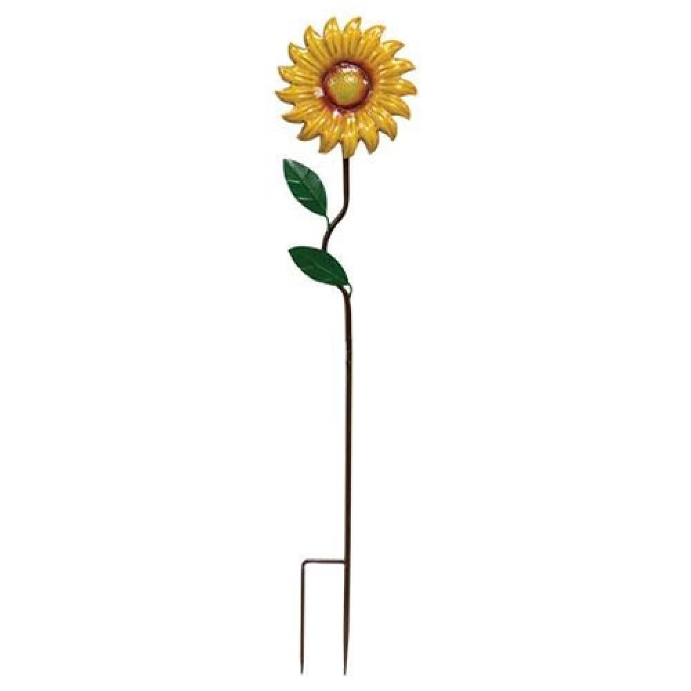 Metal Sunflower Garden Stake - Decorative Outdoor Yard Art for Flower Beds, Lawn & Garden Decor - Perfect for Spring Planting & Backyard Landscaping
