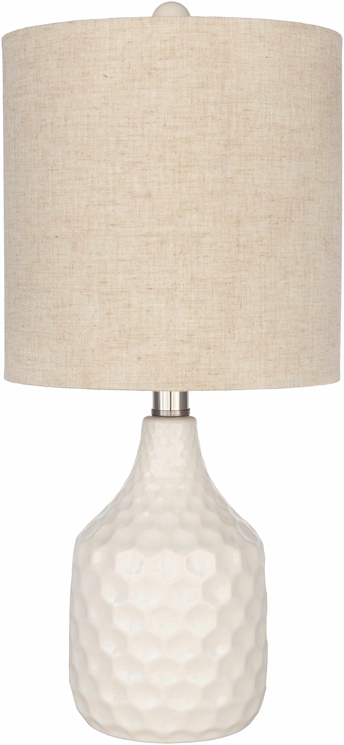Hauteloom Gulmarrad Ceramic Table Lamp - Modern Home Decor Lighting for Living Room, Bedroom, Office - Elegant Accent Light with Warm White Glow