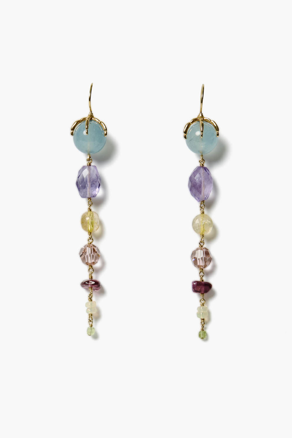 Lark Tiered Drop Earrings for Women - Multi Color Mix Dangle Earrings - Elegant Fashion Jewelry for Party, Wedding & Daily Wear