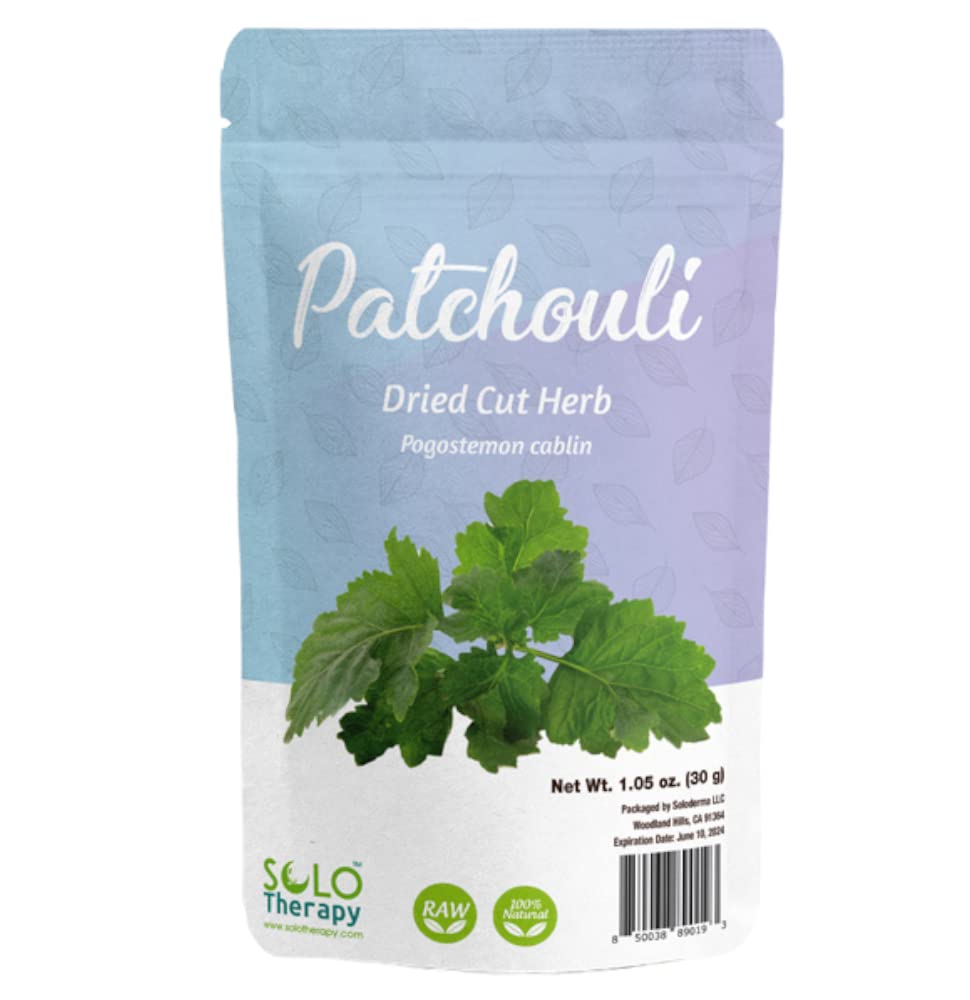 Organic Patchouli Herb 30g | Pogostemon Cablin | Resealable Bag | Aromatherapy, Meditation & Spiritual Cleansing | Perfect for Rituals, Altars, Wicca & Home Purification | Dried Herbs from India