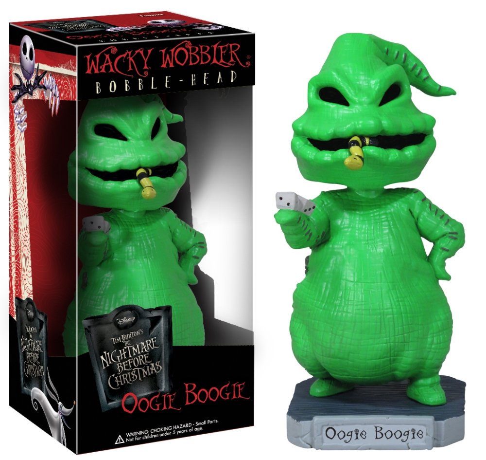 Funko The Nightmare Before Christmas Oogie Boogie Wacky Wobbler Head Bobble Figure - Halloween Decor, Disney Collectible for Fans & Movie Lovers