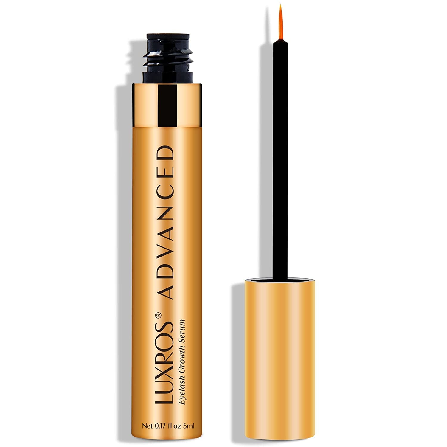 LUXROS Eyelash Growth Serum for Longer & Thicker Lashes - Natural Lash Enhancer Treatment, Vegan & Cruelty-Free, Made in USA, 5ml (6 Month Supply) - Perfect for Daily Use to Boost Lash Volume & Strength