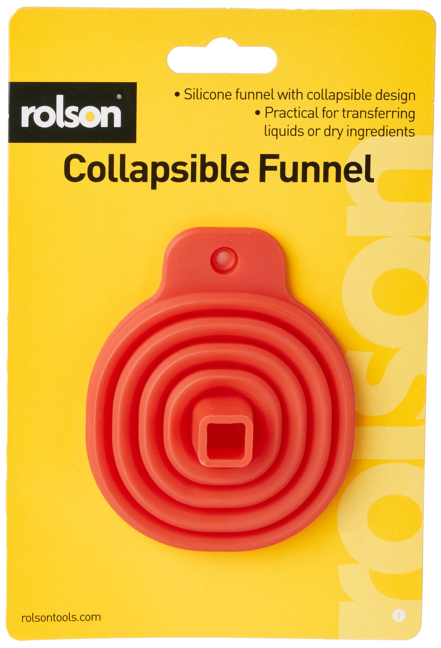 Rolson 42101 Flexible Funnel - Durable Plastic Funnel for Kitchen, Garage & DIY Projects - Easy Pouring for Liquids, Oils & Chemicals - Great for Cooking, Car Maintenance & Home Improvement