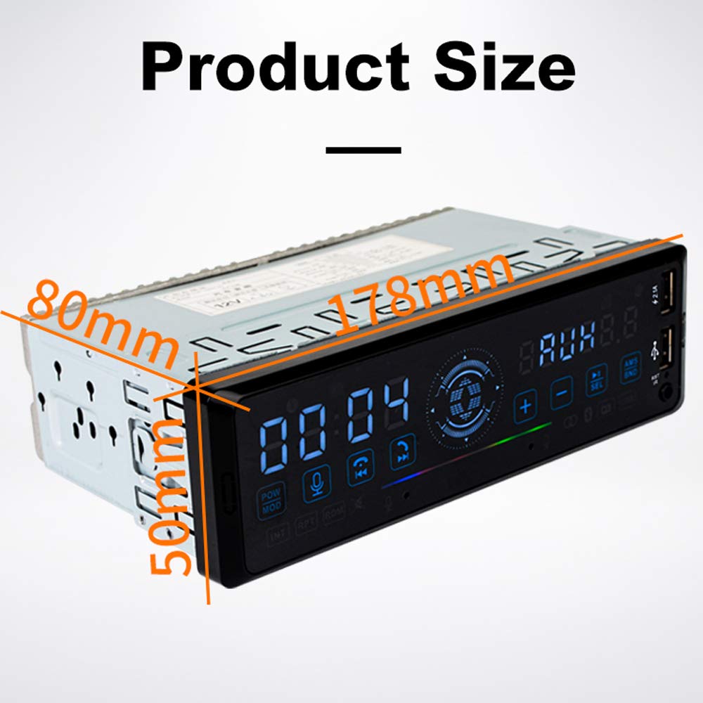 Premium Bluetooth Car Stereo with FM Radio, Voice & Gesture Control, Hands-Free Calling, MP3 Playback, Dual USB & AUX Input - Fast Charging & Remote Control for Cars, Trucks & Road Trips