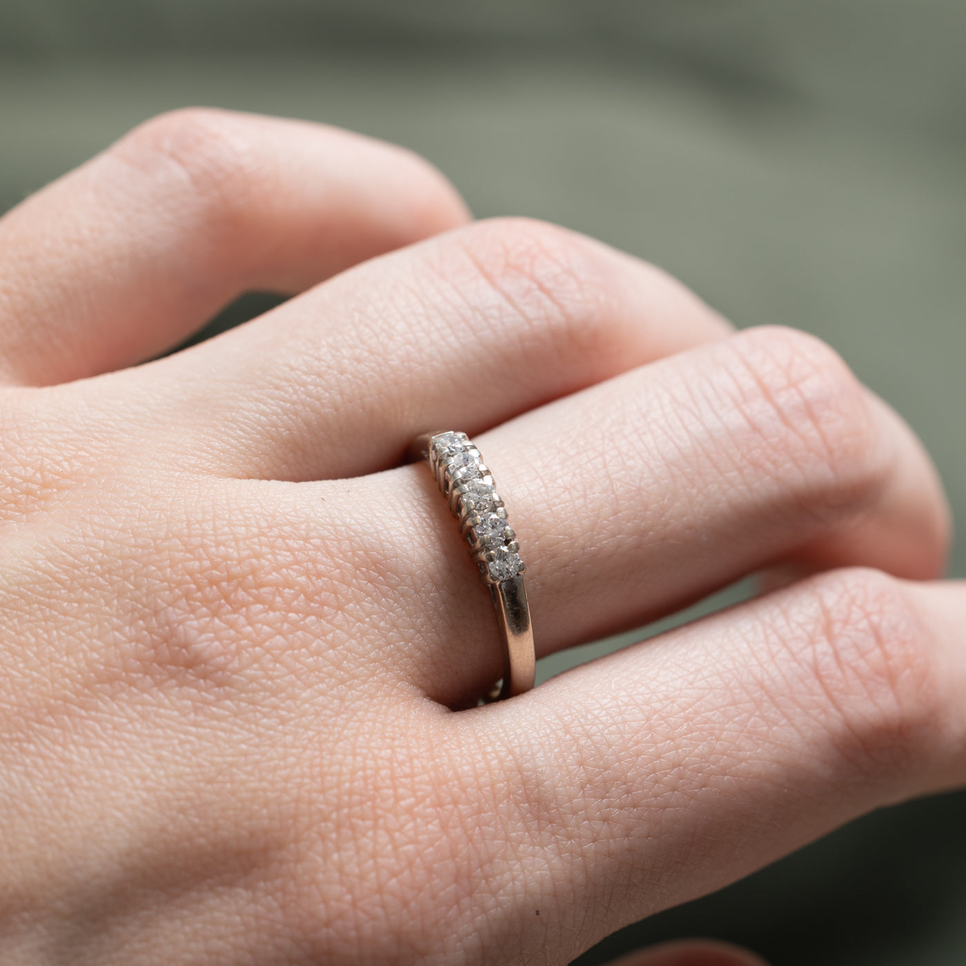 0.30ctw Five Stone Diamond Ring - Size 7.5 - Elegant Wedding Band, Anniversary Gift, or Everyday Luxury Jewelry for Women
