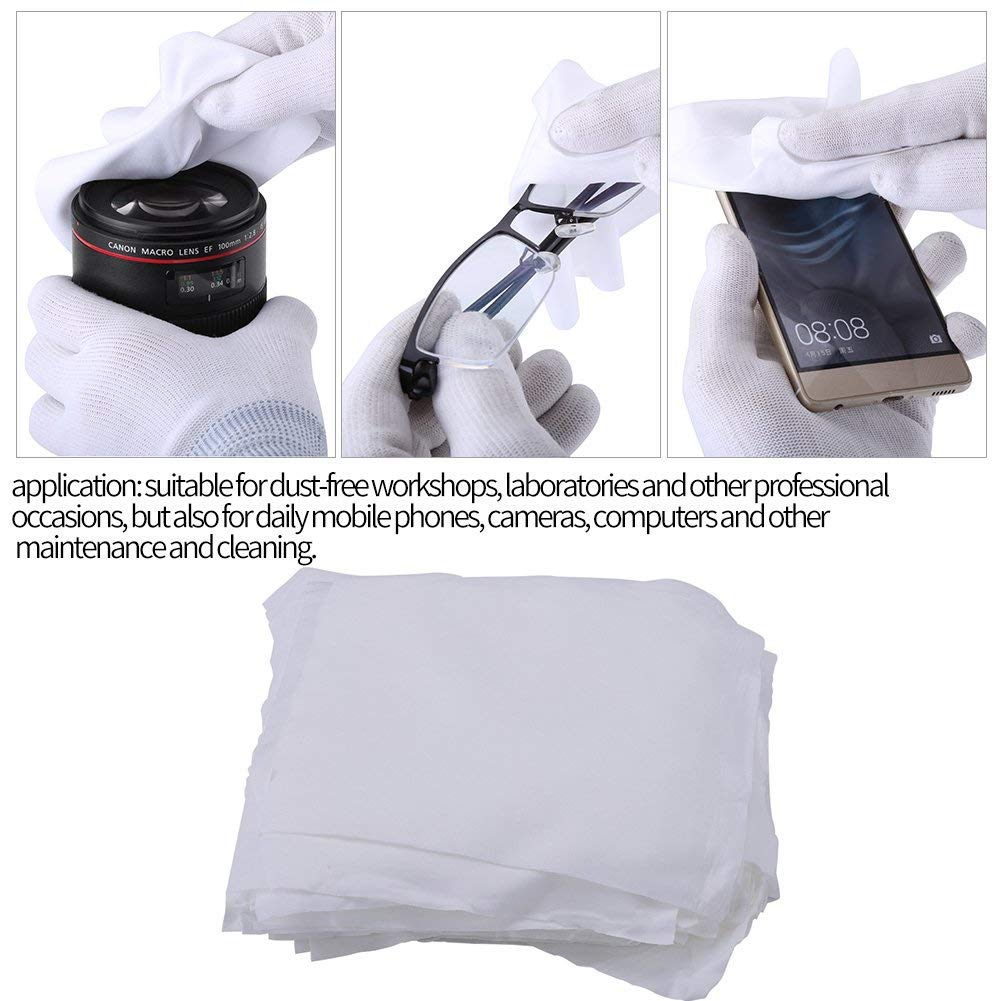 Walfront 100-Pack Microfiber Cleaning Cloths (6x6 Inch) - Ultra Soft, Lint-Free, Non-Abrasive for Phone, Lens, Glasses, Screens, Cameras, Eyeglasses, LCD & TV - Perfect for Home, Office & Travel Cleaning