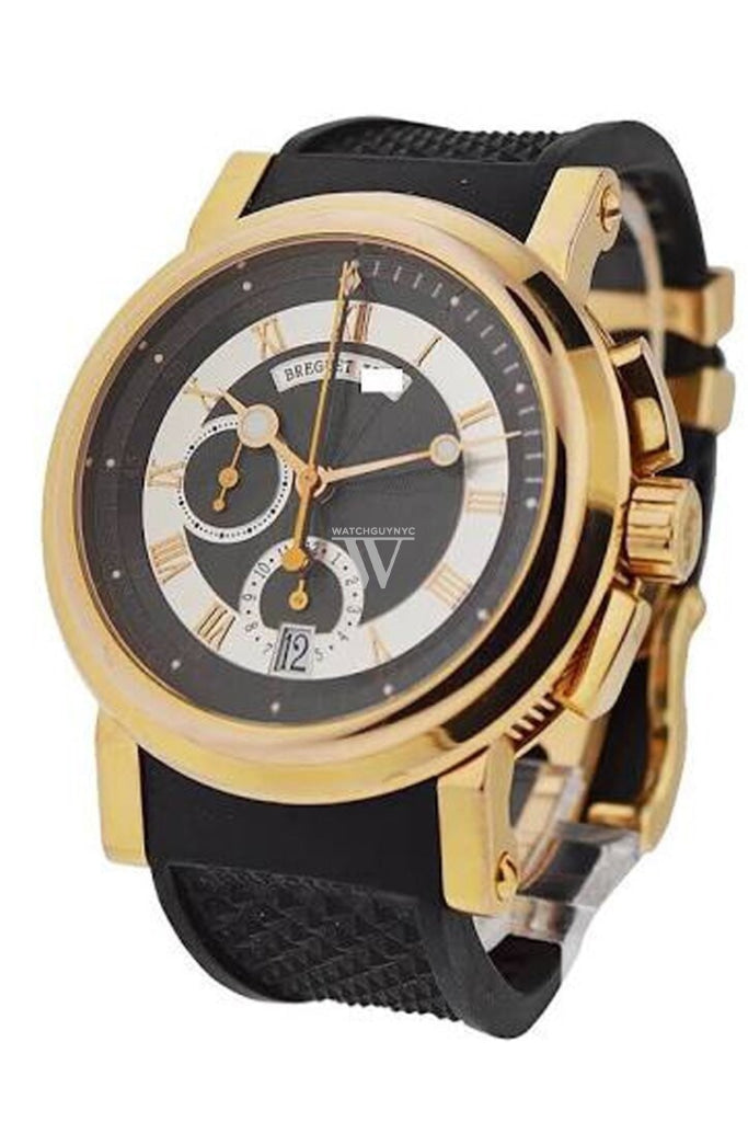 Breguet Marine 5827BR/Z2/5ZU Men's Luxury Watch - Black Dial, Rubber Strap - Perfect for Business, Formal Events & Water Sports