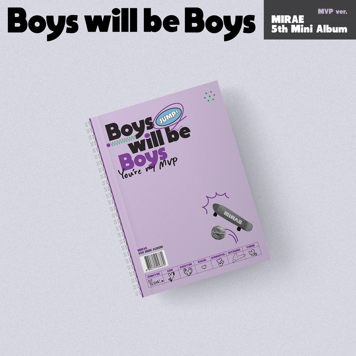 MIRAE 5th Mini Album 'BOYS WILL BE BOYS' - Kpop CD + Photobook + Poster - Perfect for Kpop Fans, Collectors & Gift Giving