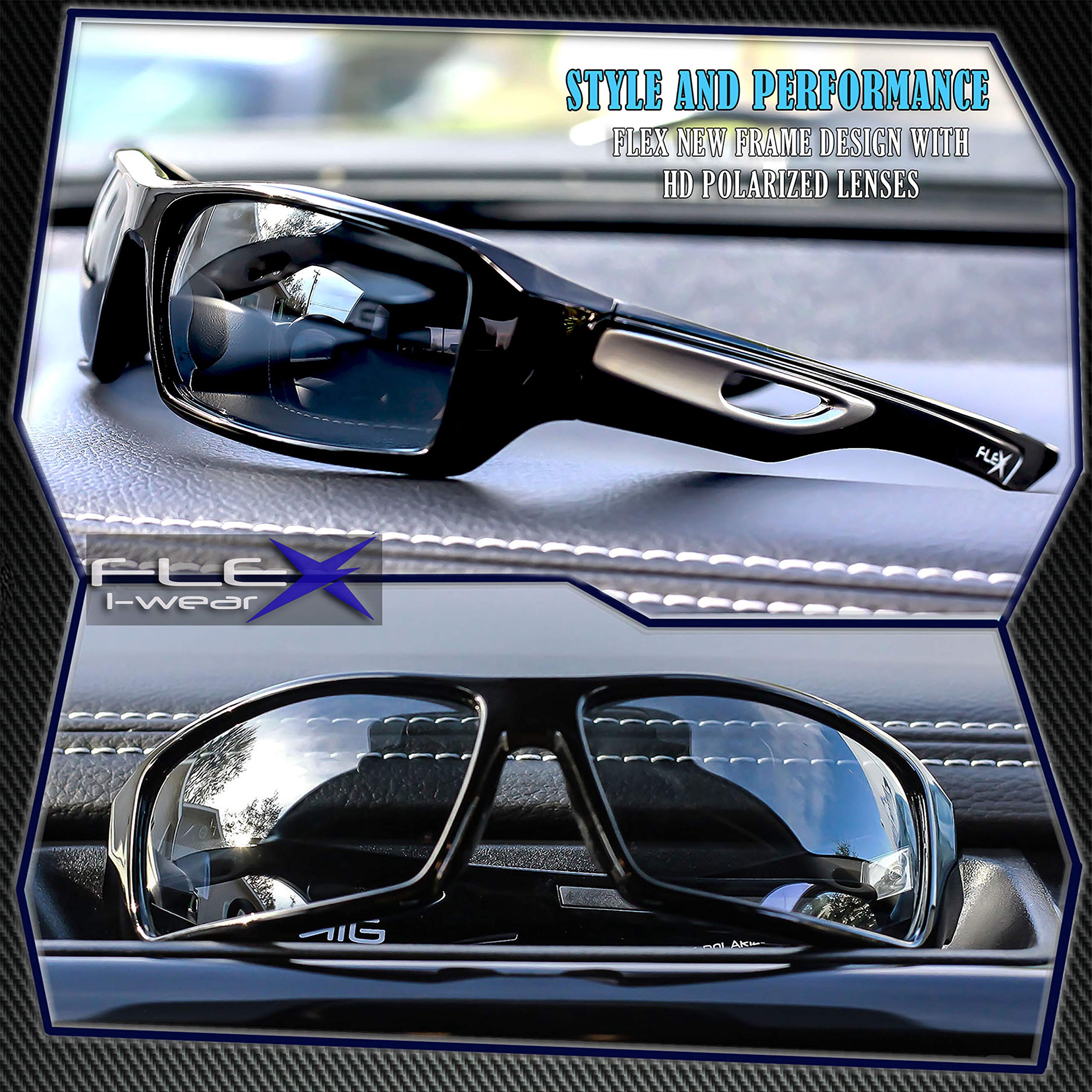 Polarized Sunglasses for Men - Lightweight TR90 Frame Sports Sunglasses for Biking, Driving, Fishing - UV Protection & Durable Flex Rig Design - Perfect for Outdoor Activities & Adventure Sports