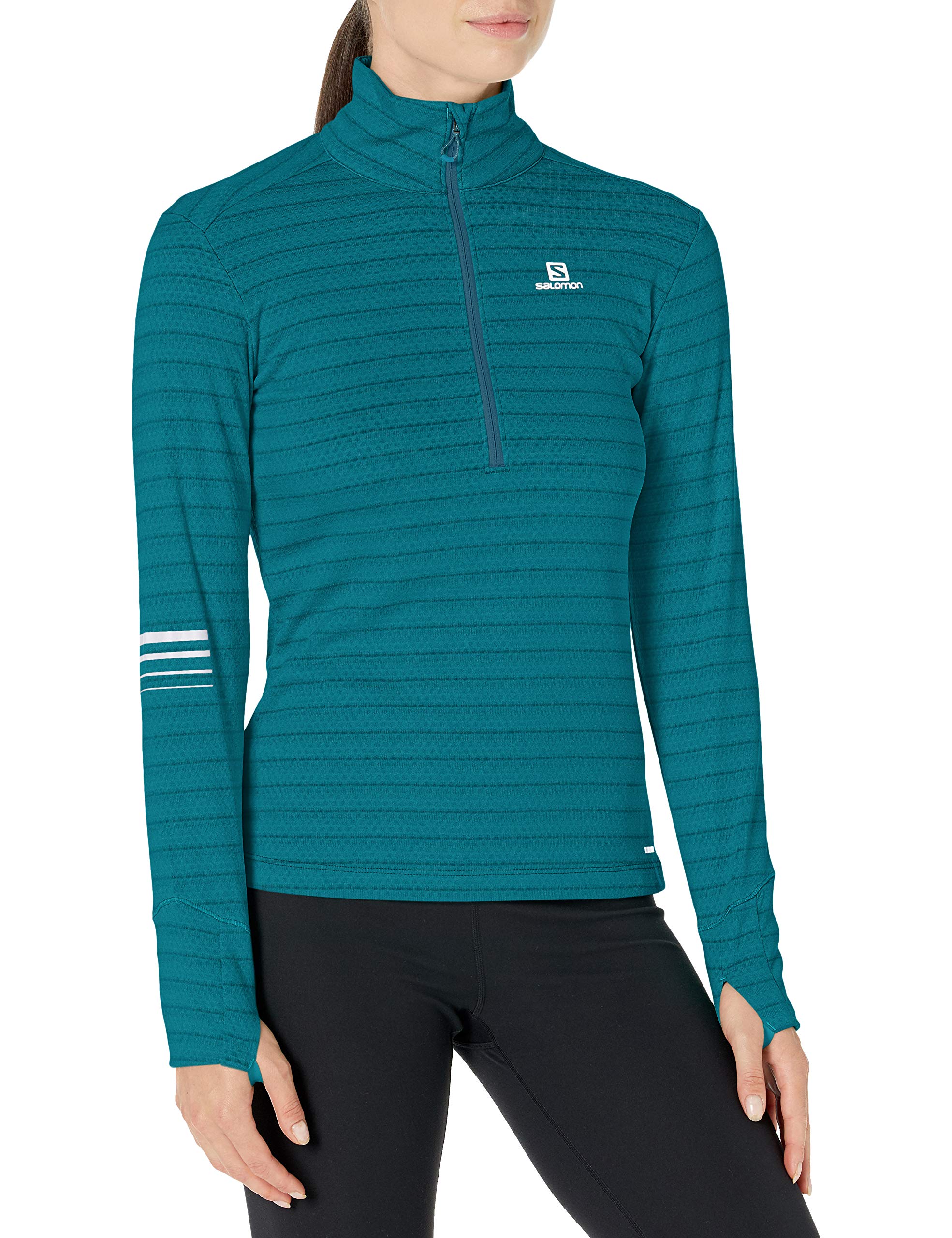 Salomon Women's Lightning Half Zip Mid Fleece Jacket - Warm & Comfortable Mid-Layer for Hiking, Running & Outdoor Activities
