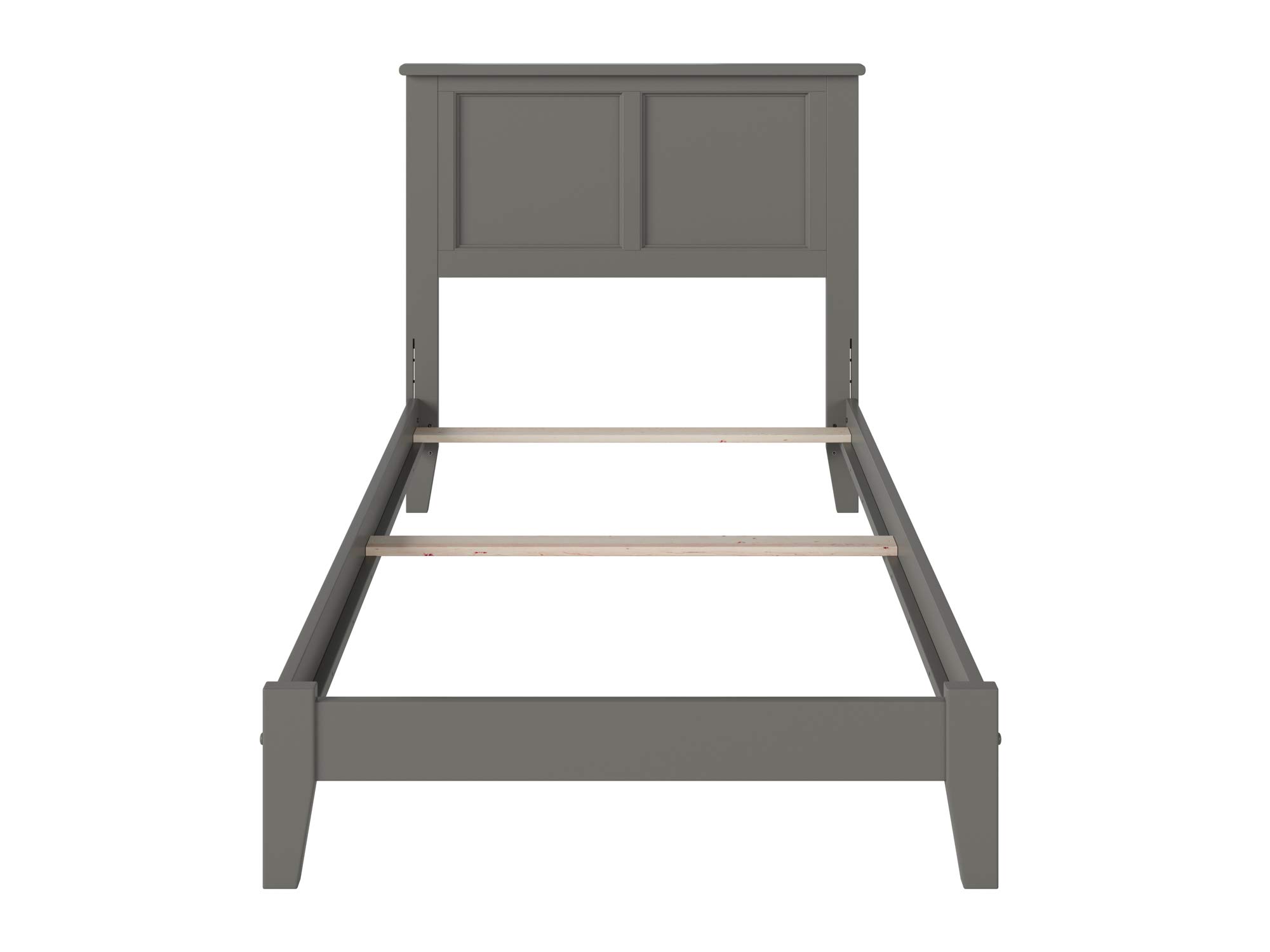 AFI Madison Twin Size Foundation Bed Frame with USB Charging Ports, Grey - Perfect for Small Bedrooms, Guest Rooms & Kids' Rooms