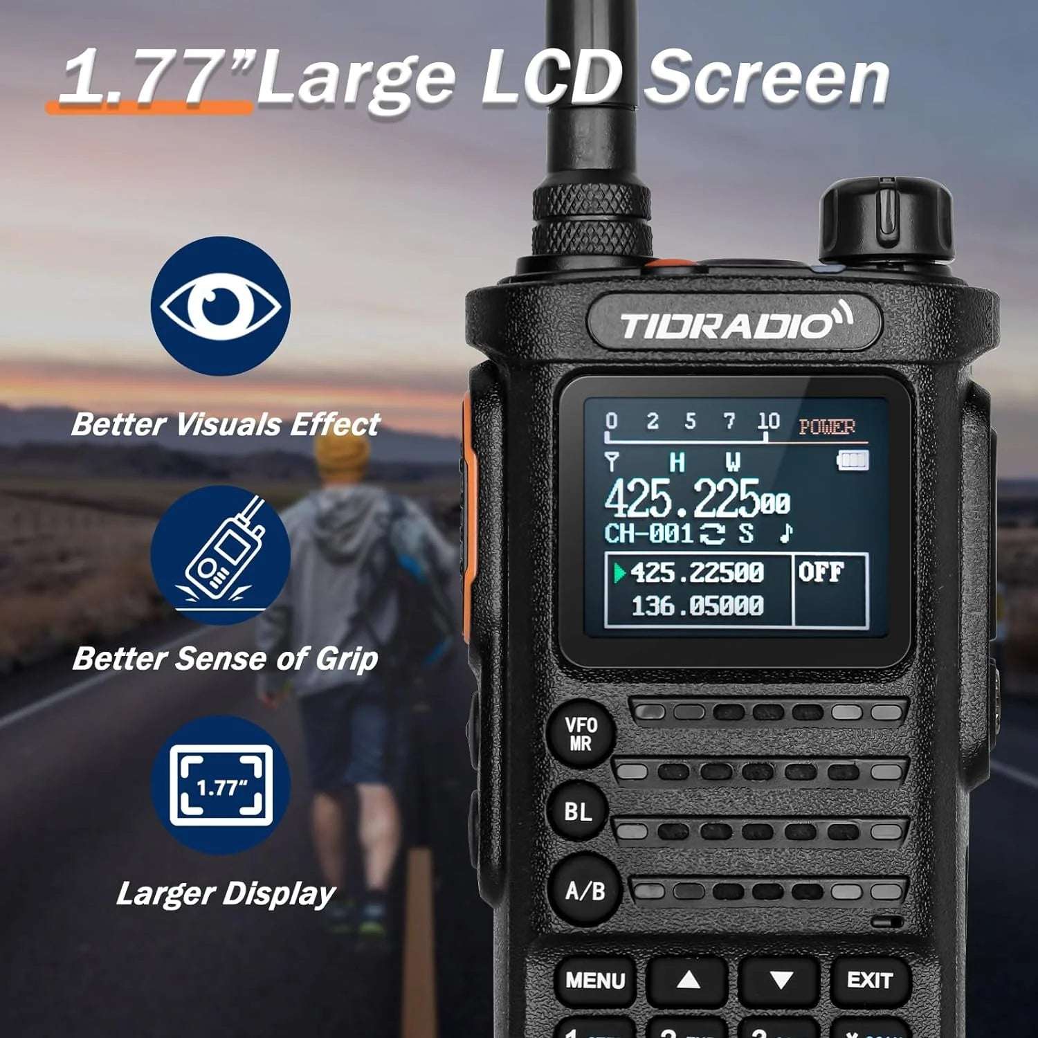 2nd Gen TD H8 GMRS Two-Way Radio 2 Pack with Spare Battery - Long Range Communication for Outdoor Adventures, Camping & Emergency Preparedness