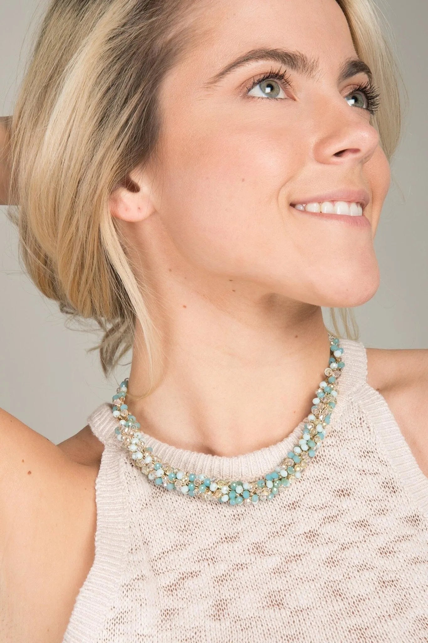 Elegant Short Beaded Cluster Necklace for Women - Boho Chic Layered Jewelry - Perfect for Parties, Weddings & Everyday Wear