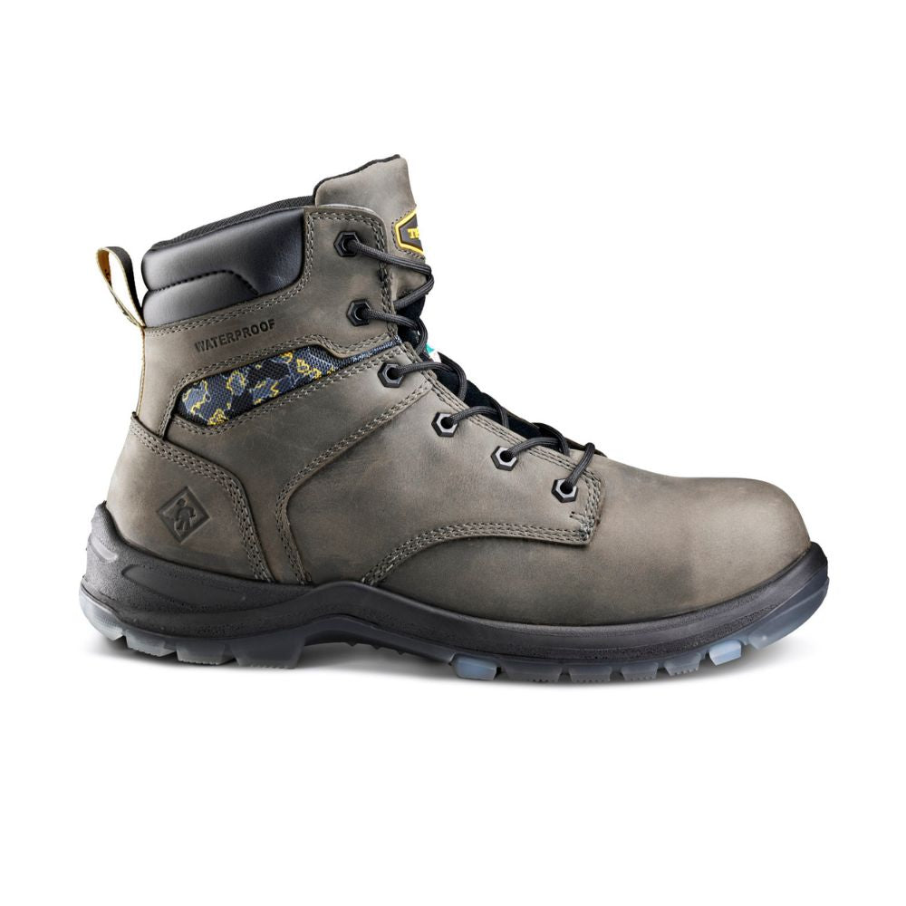 Terra Byrne Unisex 6 Inch Waterproof Composite Toe Work Boots TR0A839BGYX - Grey | Slip Resistant Safety Shoes for Construction, Warehouse & Outdoor Work