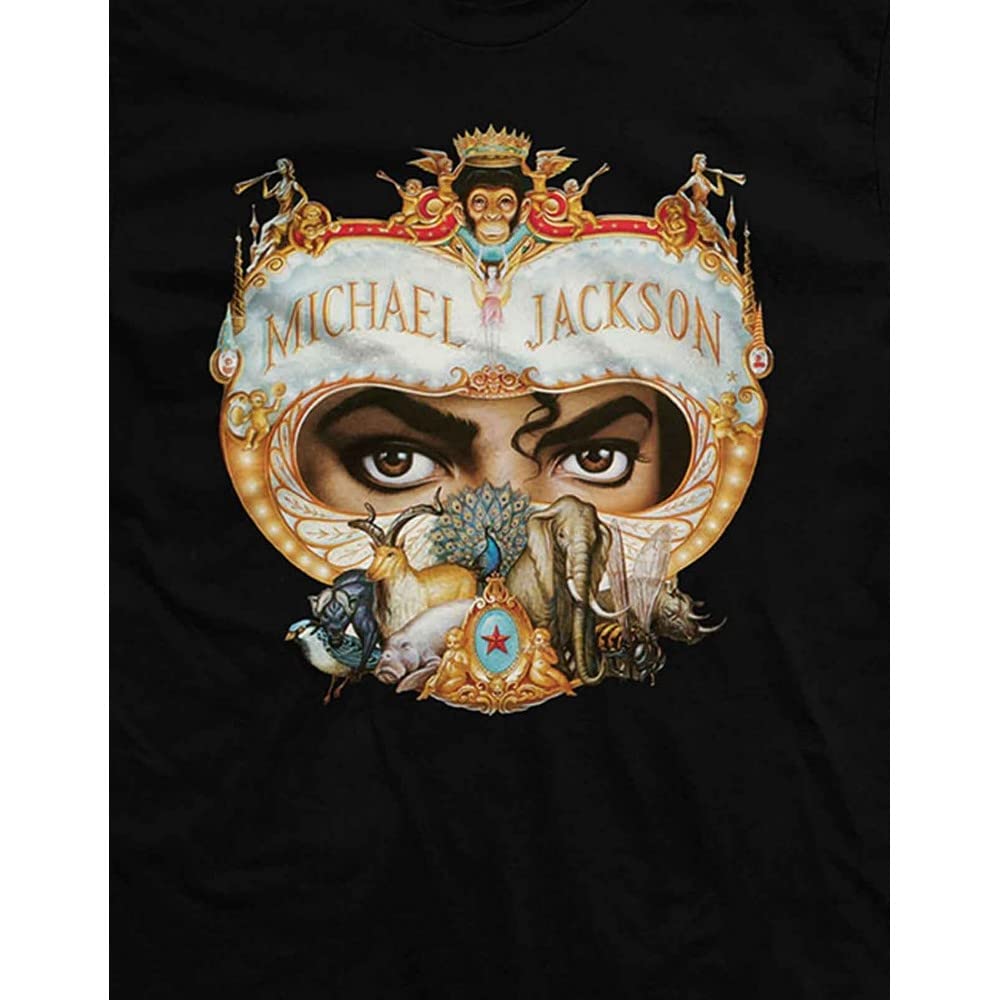 Official Michael Jackson Dangerous Logo Men's Black T-Shirt - Vintage Music Band Tee for Concerts, Casual Wear & Fan Gifts