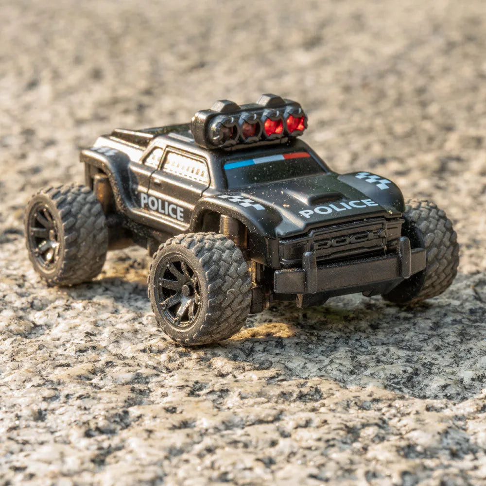 1:76 Scale Turbo Racing C82 2.4GHz RC Off-Road Truck - 4WD Remote Control Car with Proportional Steering, Ready-to-Run (RTR) - Perfect for Indoor Racing, Backyard Adventures & Police Car Role Play
